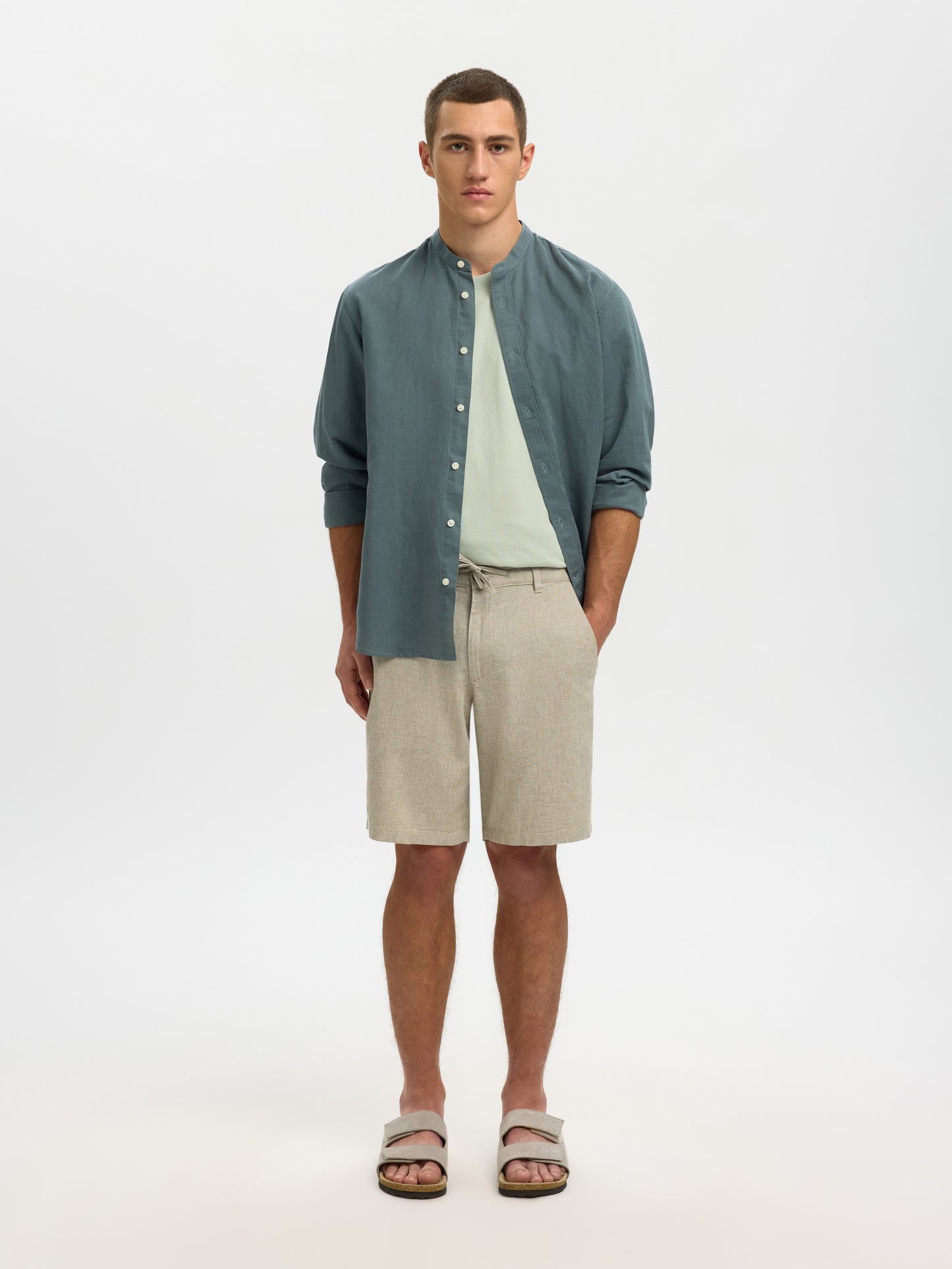 SLMREGULAR-BRODY LINEN BLD SHORTS NOOS