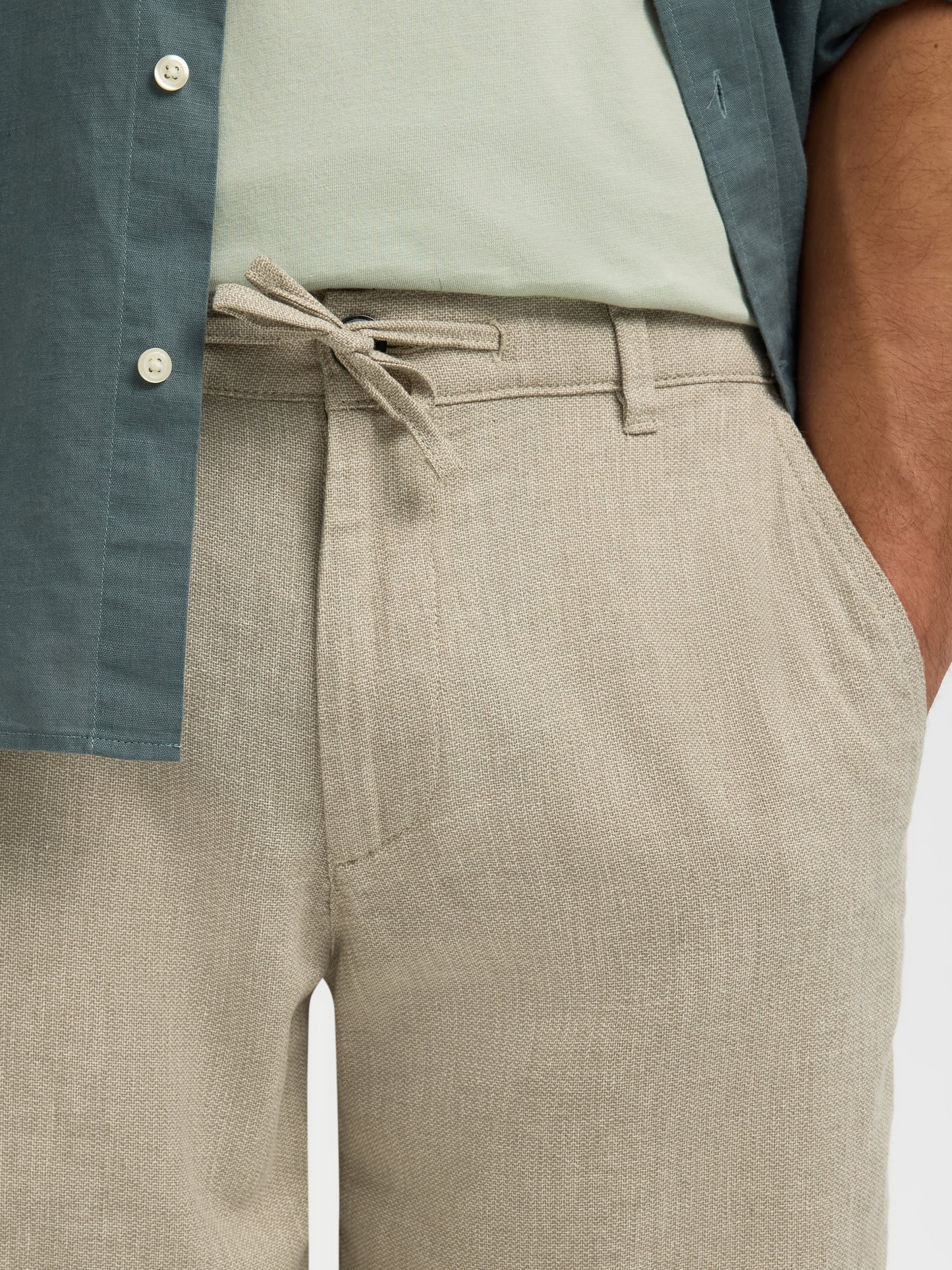 SLMREGULAR-BRODY LINEN BLD SHORTS NOOS