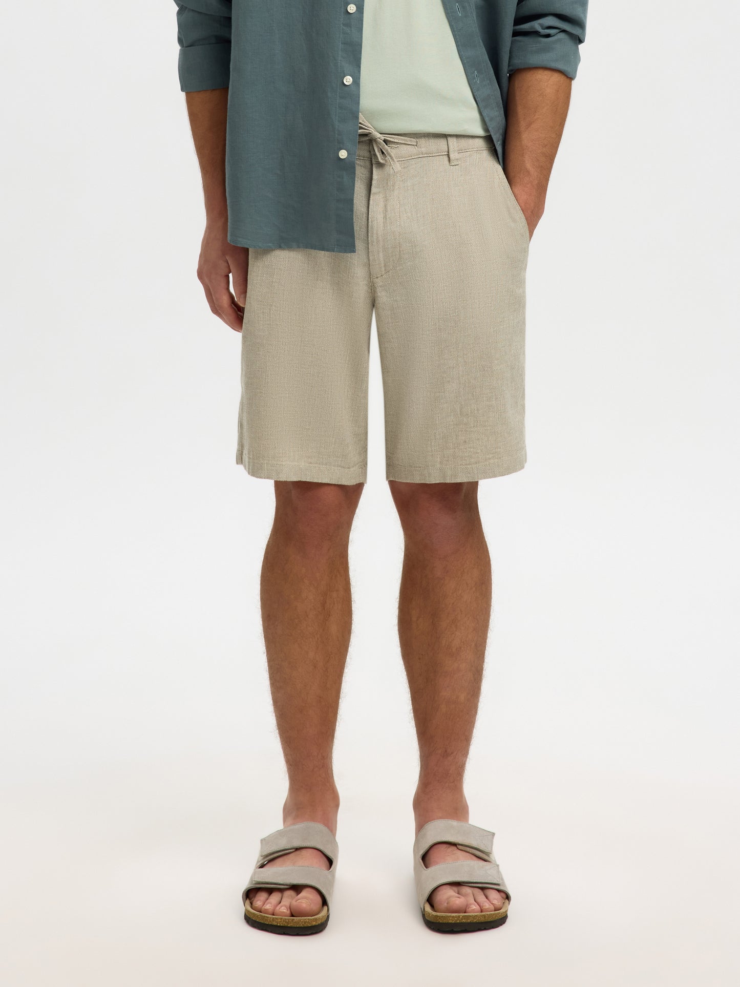 SLMREGULAR-BRODY LINEN BLD SHORTS NOOS