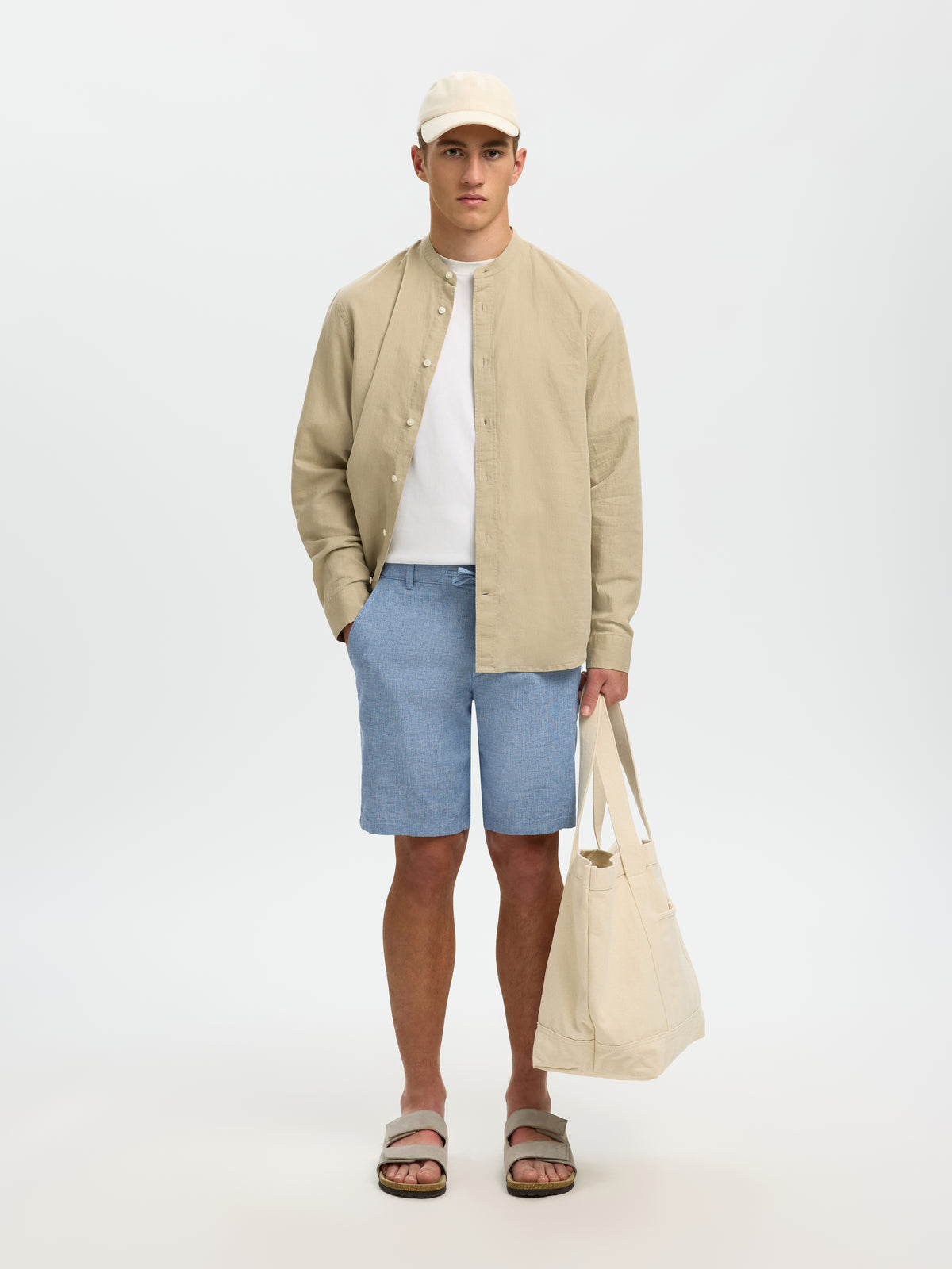 SLMREGULAR-BRODY LINEN BLD SHORTS NOOS