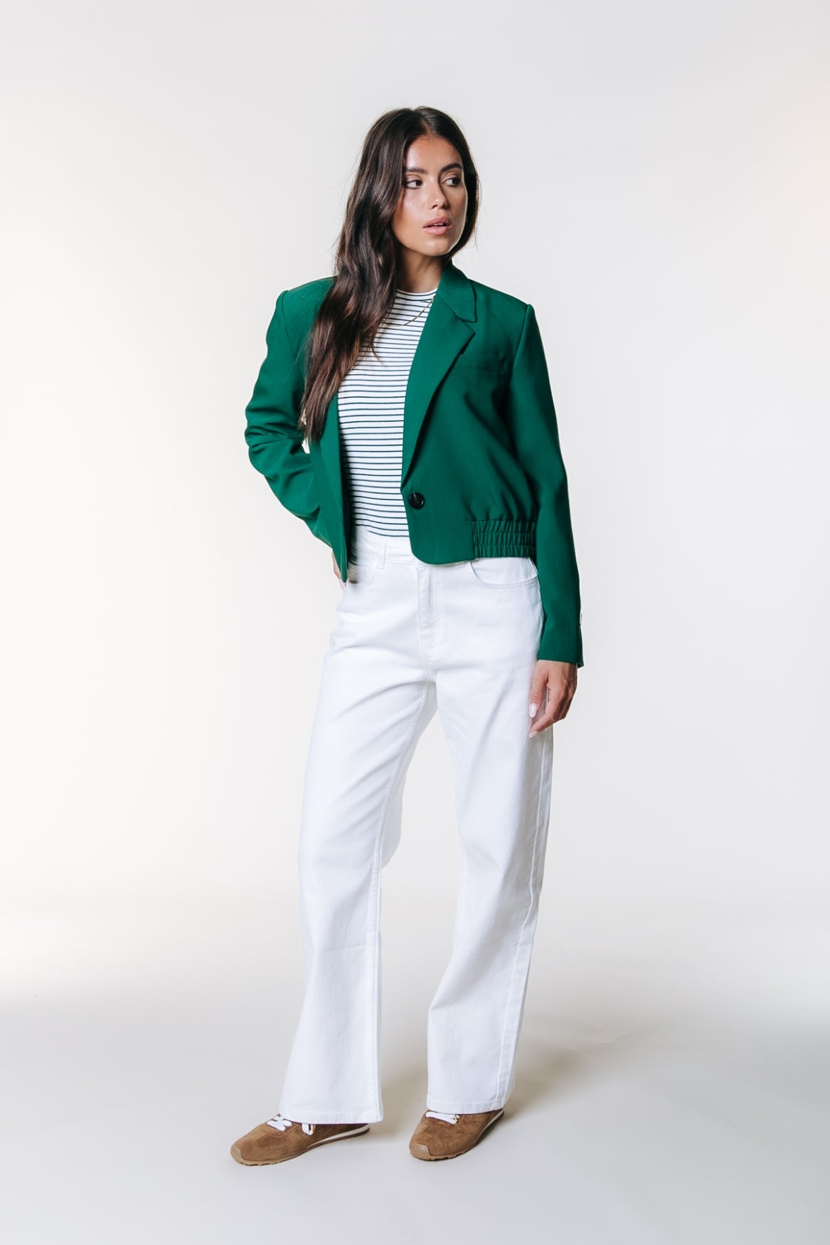 Zoe Gathered Bottom Blazer