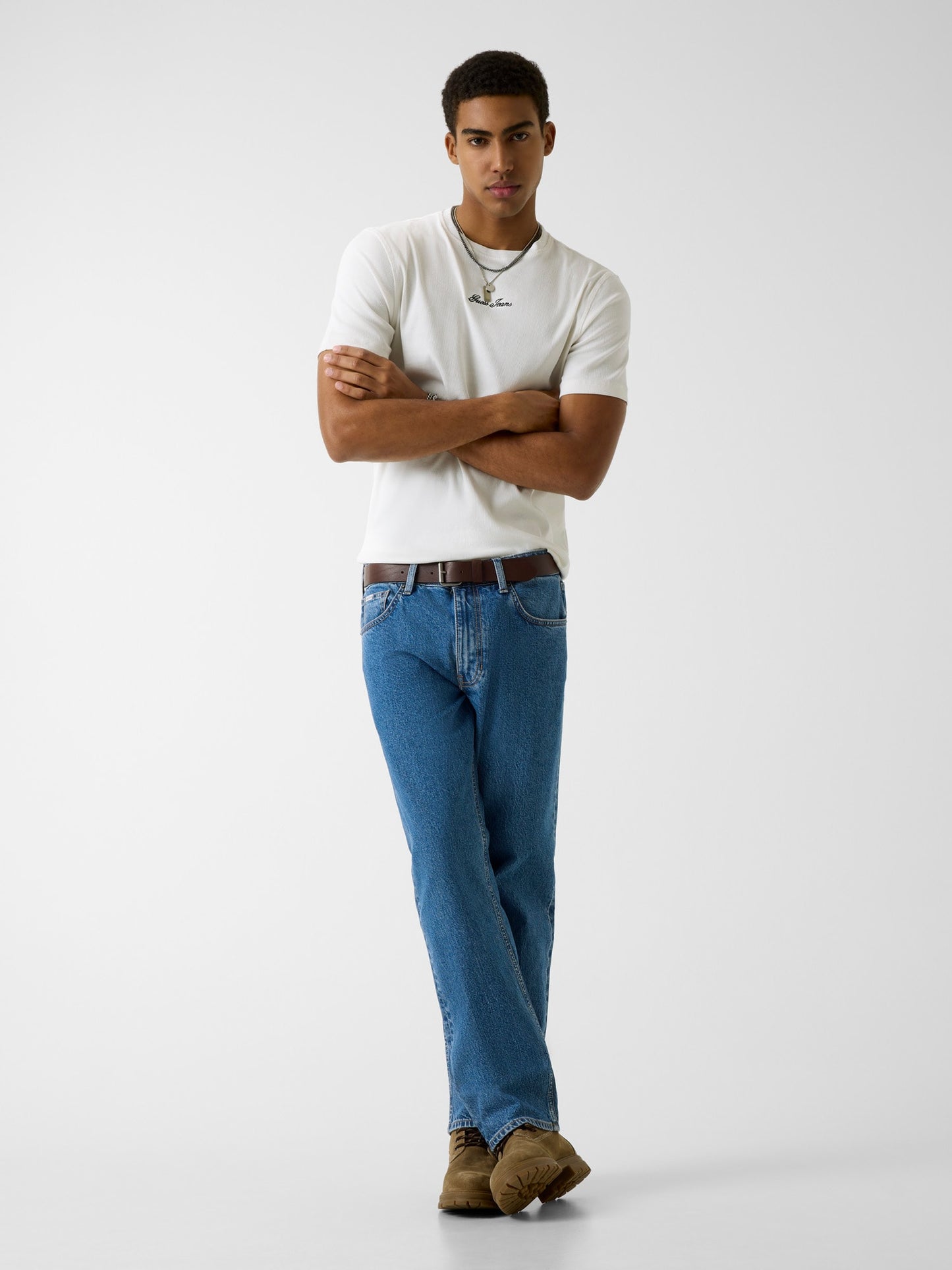GJ SLIM FIT RIBBED T SHIRT
