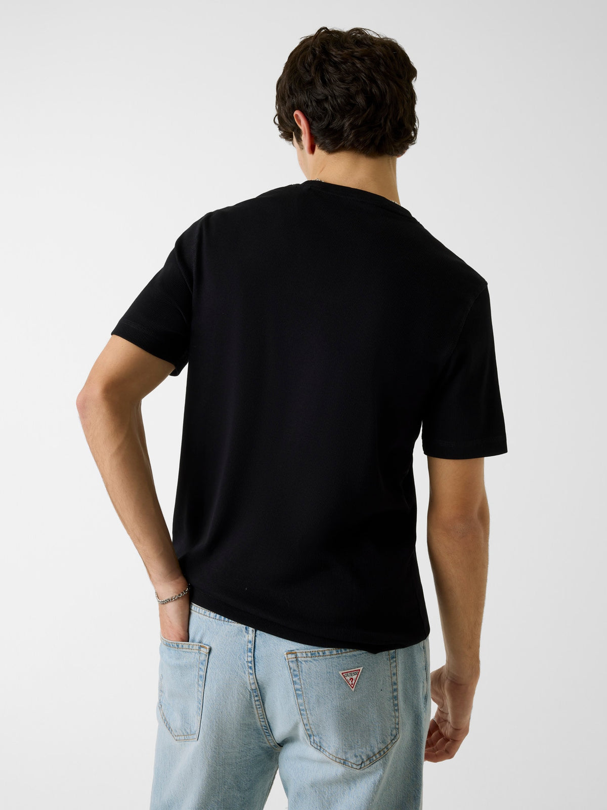 GJ SLIM FIT RIBBED T SHIRT