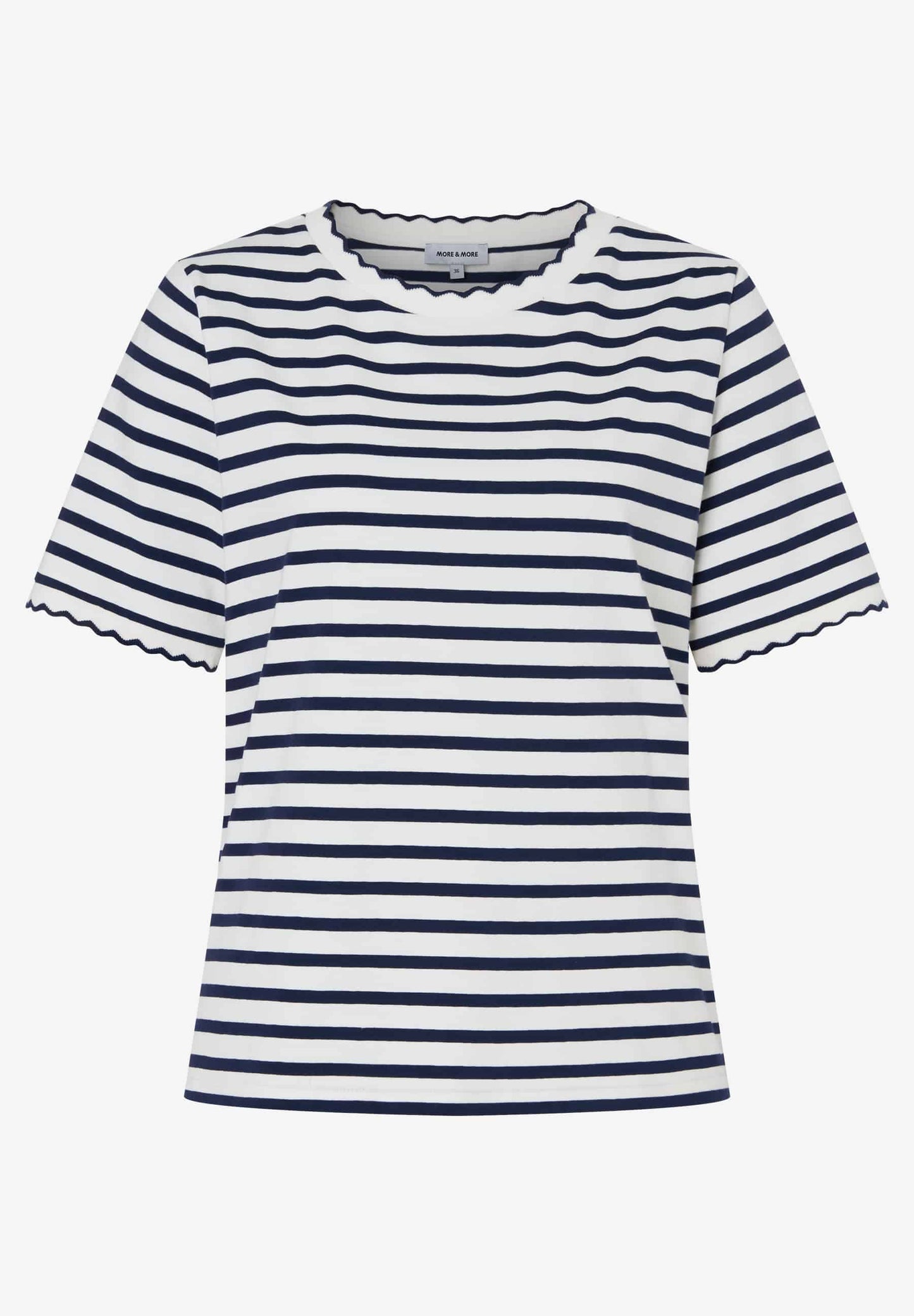Streifen-Shirt mit Wellenkante