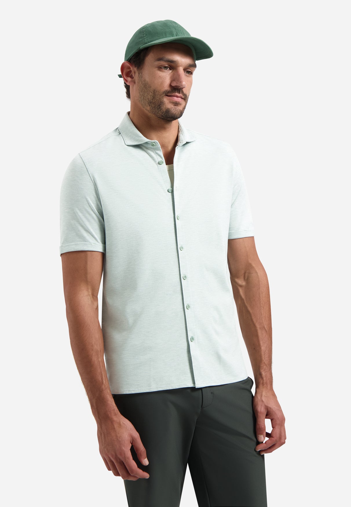 Shirt Short Sleeve Melange Jersey