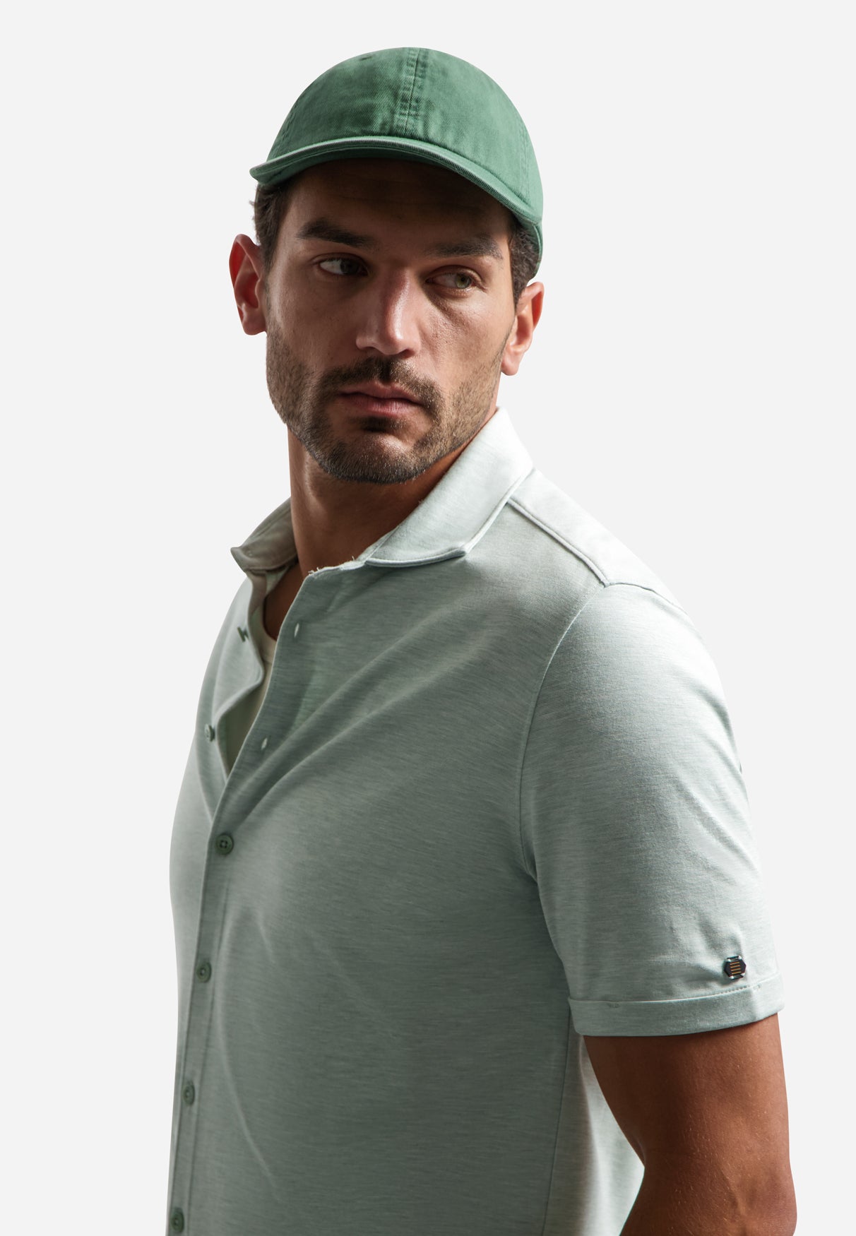 Shirt Short Sleeve Melange Jersey