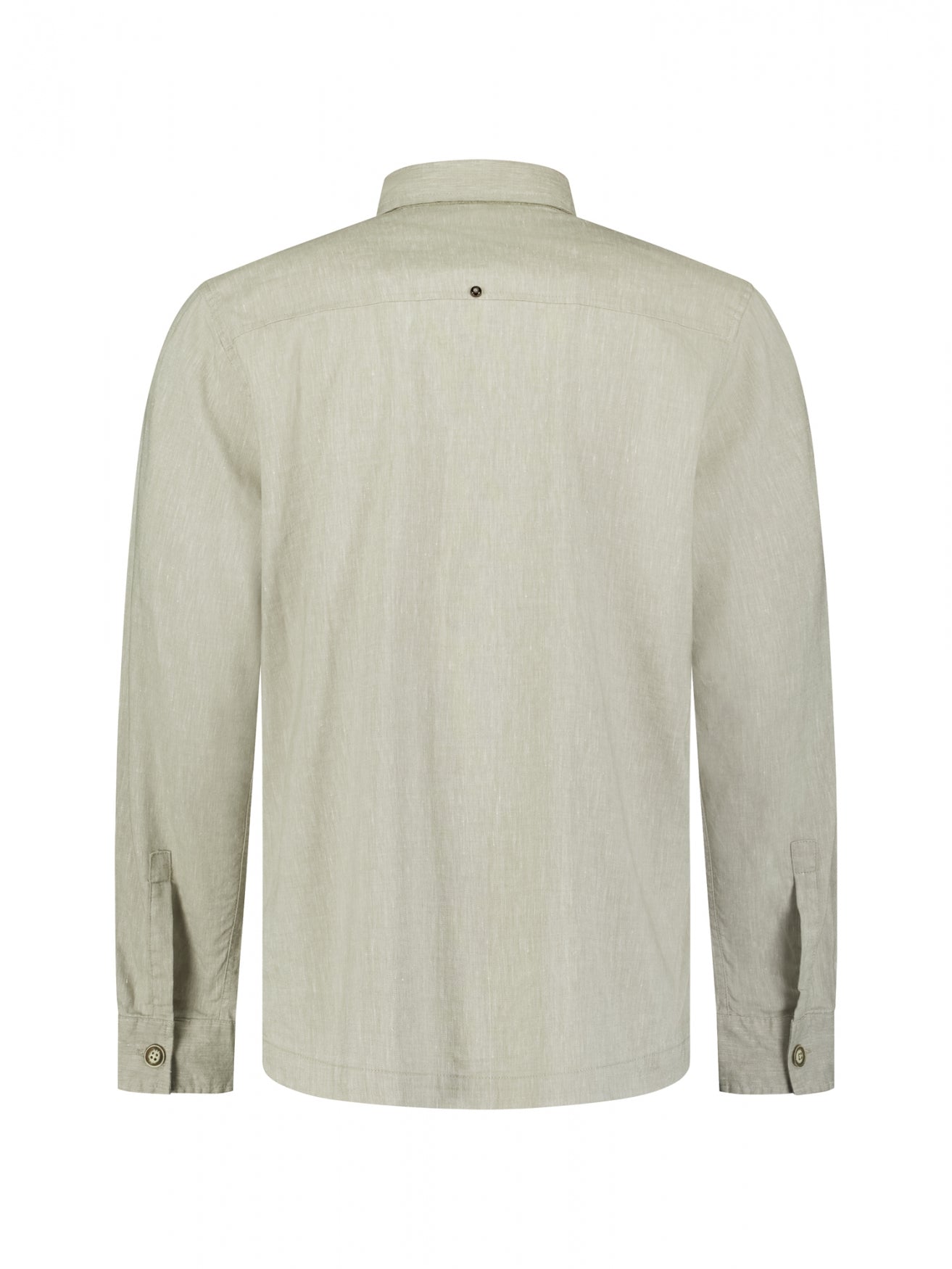 Overshirt Full Button 2-Tone With Linen