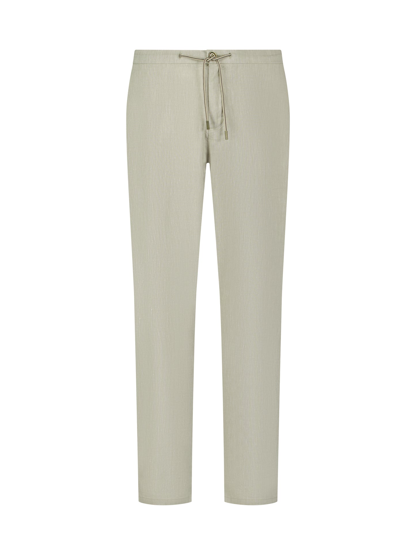 Pants With Linen Yarn Dyed