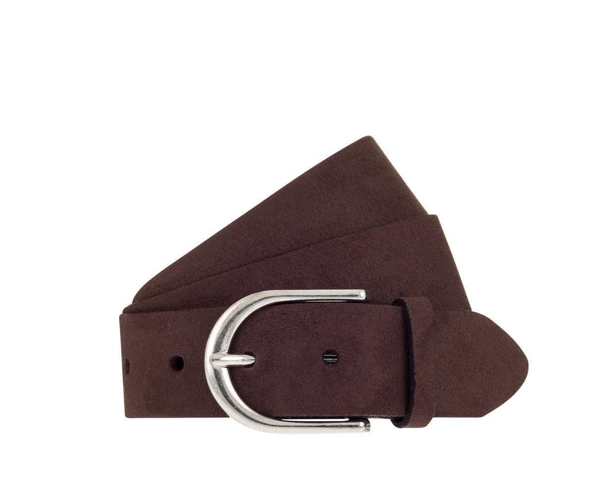 35 mm Veloursgürtel, dunkelbraun