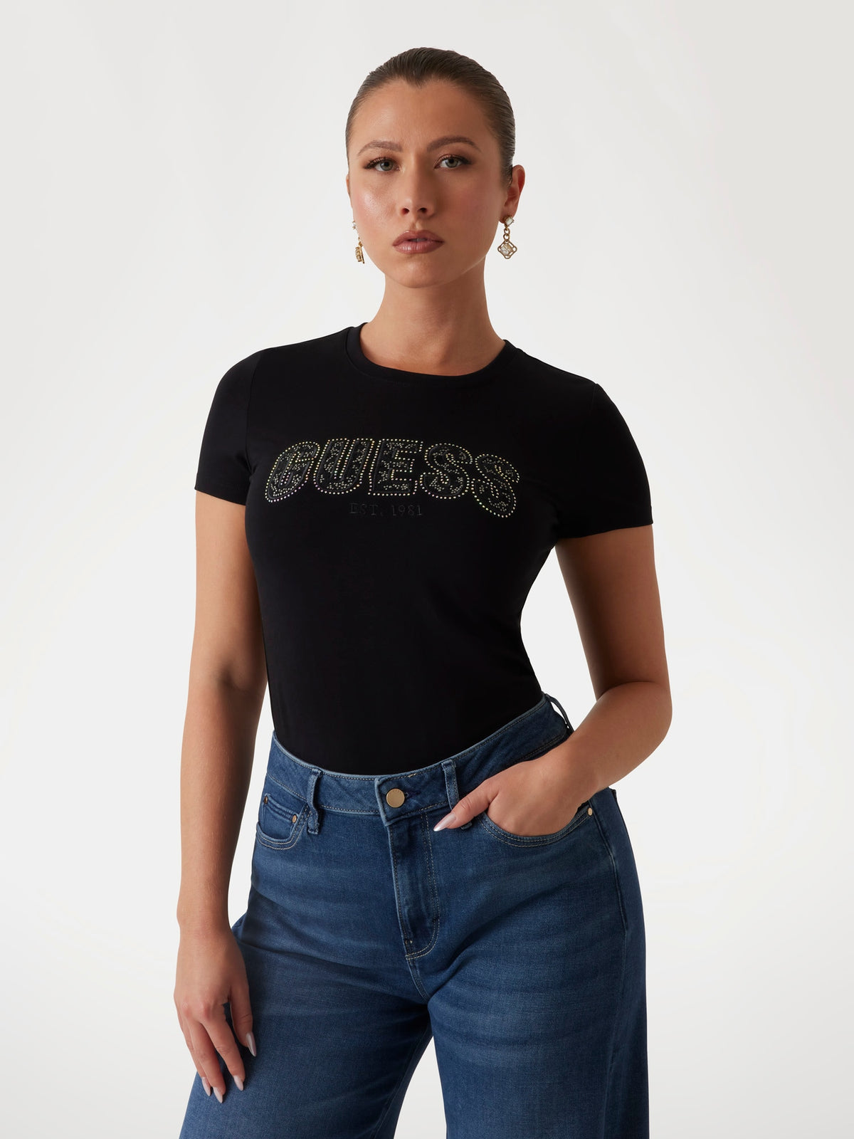 CN SS LOGO LACE TEE