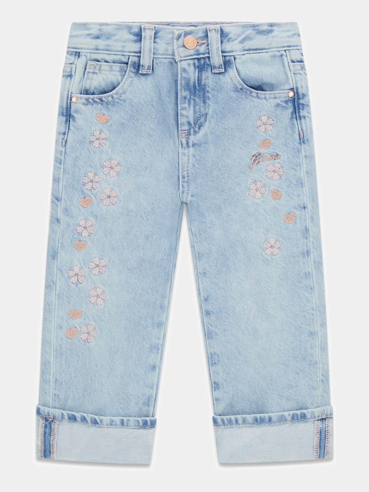 PALAZZO RGD DNM PANTS W/EMBROI