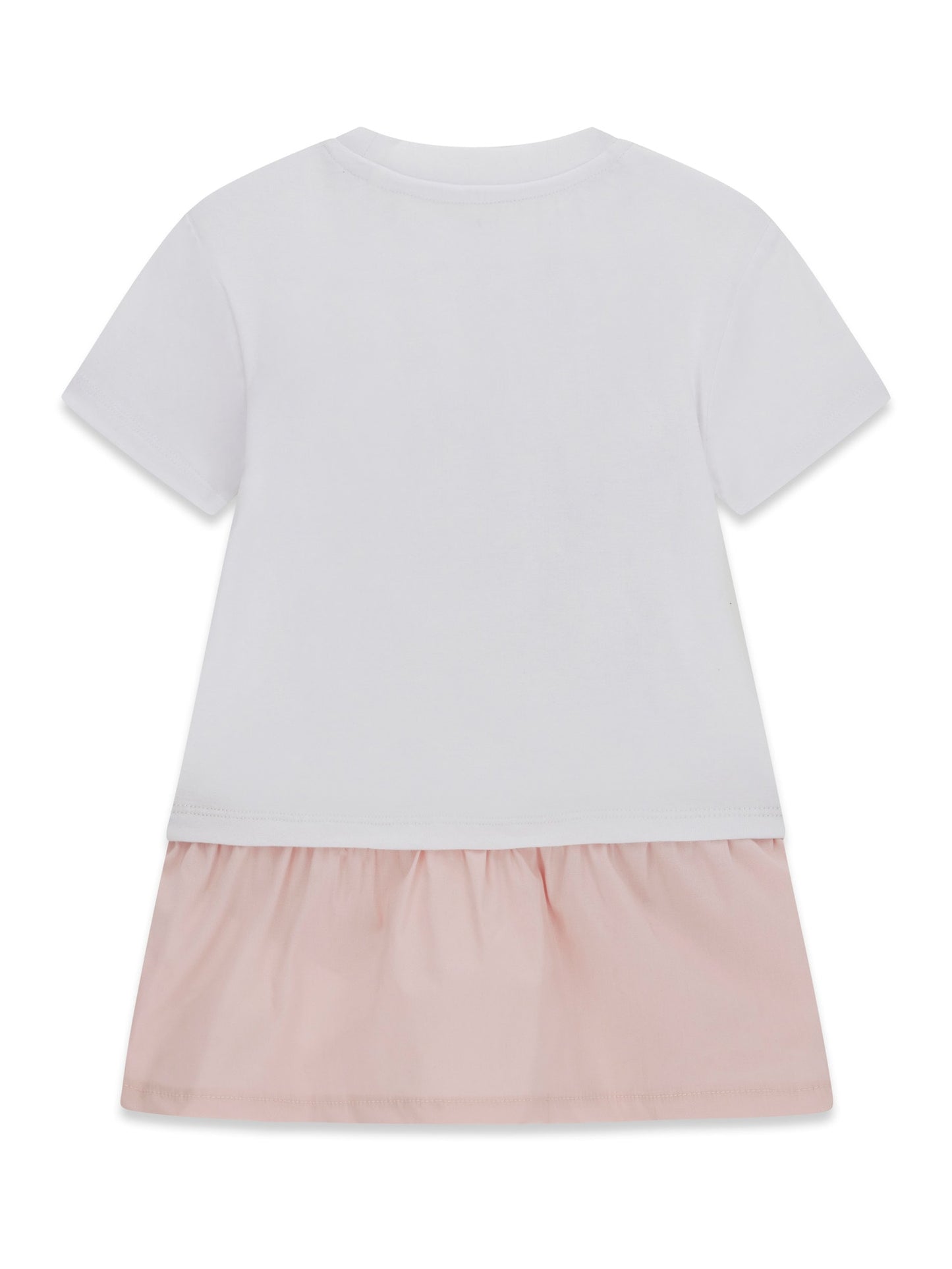 MIXED FABRIC SS DRESS