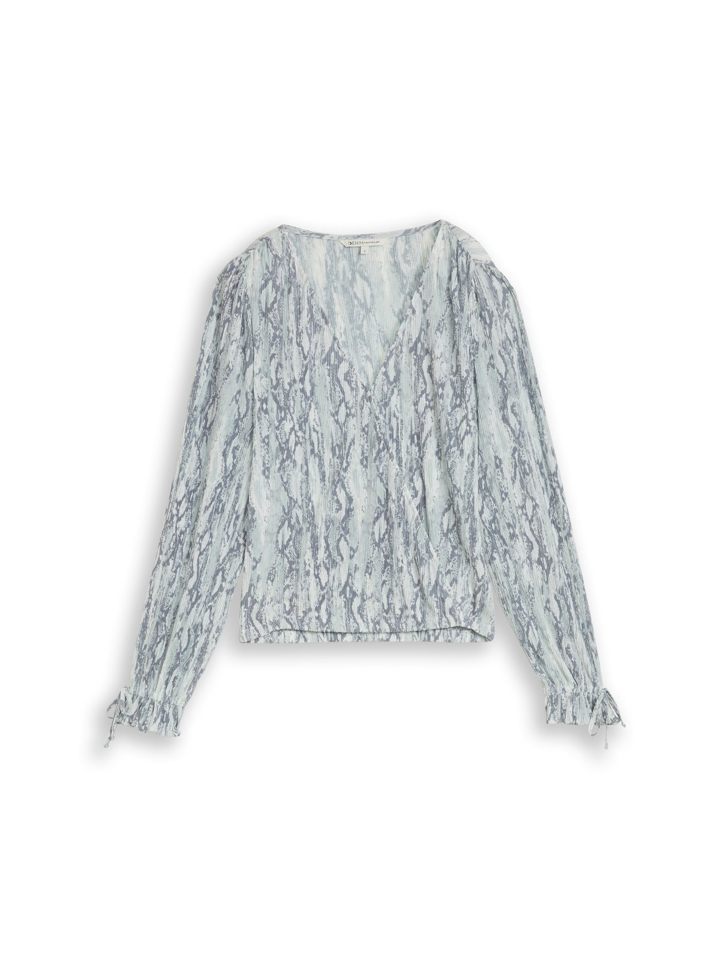 Crinkle Wickelbluse mit Schlangenprint
