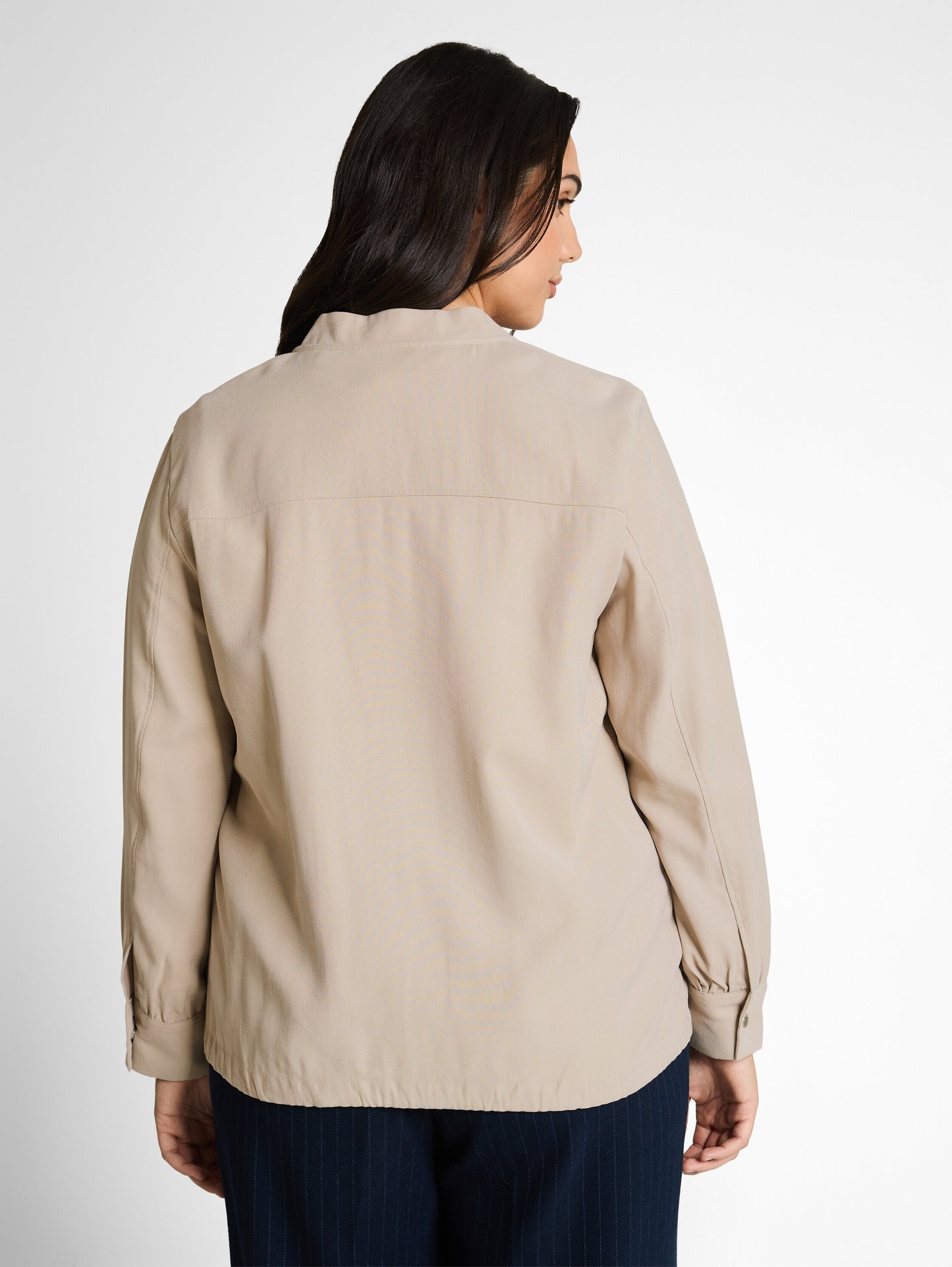 Plus Size - Loose Fit Bomberjacke mit Brusttaschen