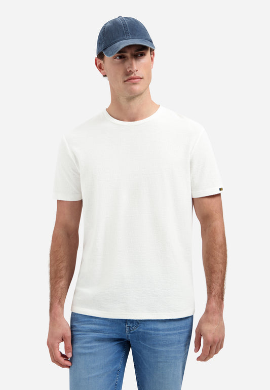 T-Shirt Crewneck Solid Jacquard