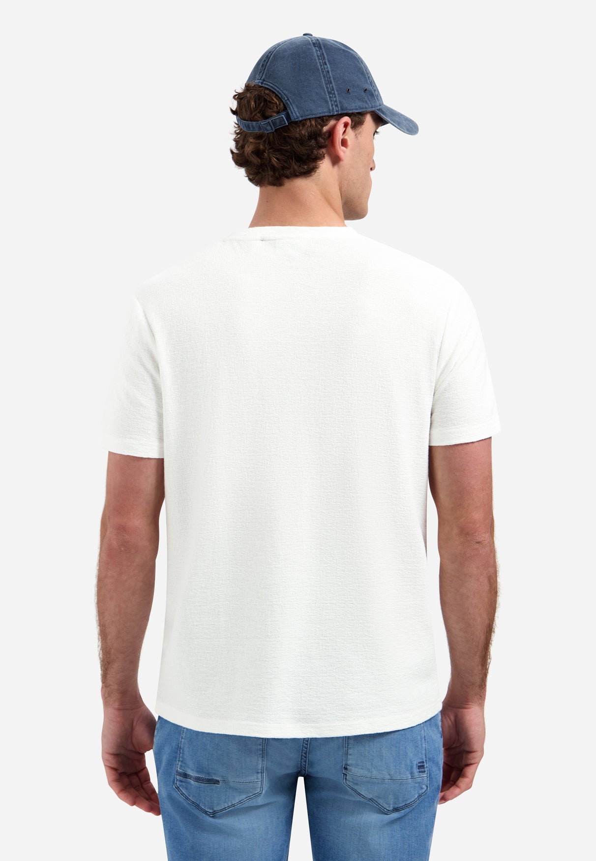 T-Shirt Crewneck Solid Jacquard