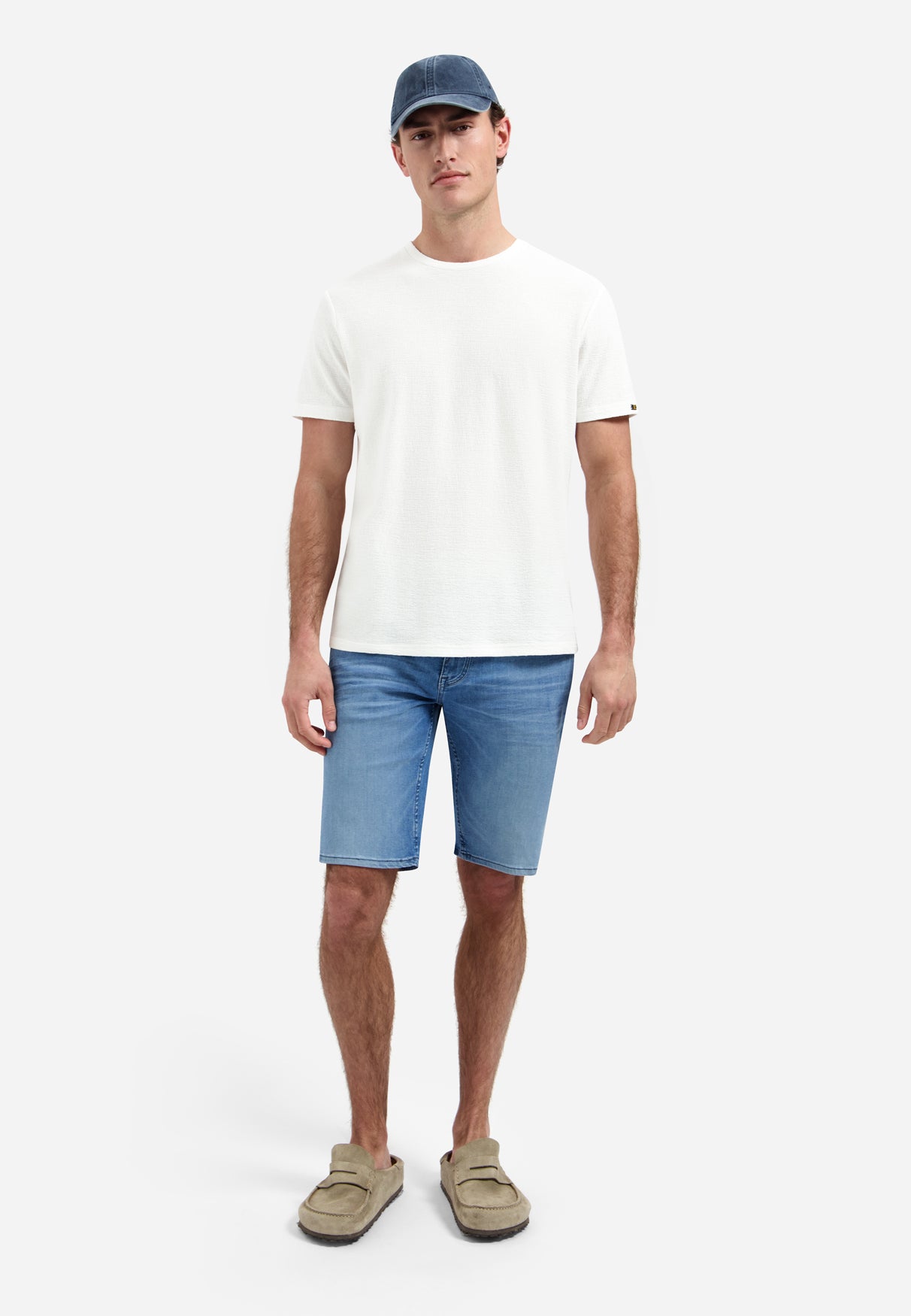 T-Shirt Crewneck Solid Jacquard