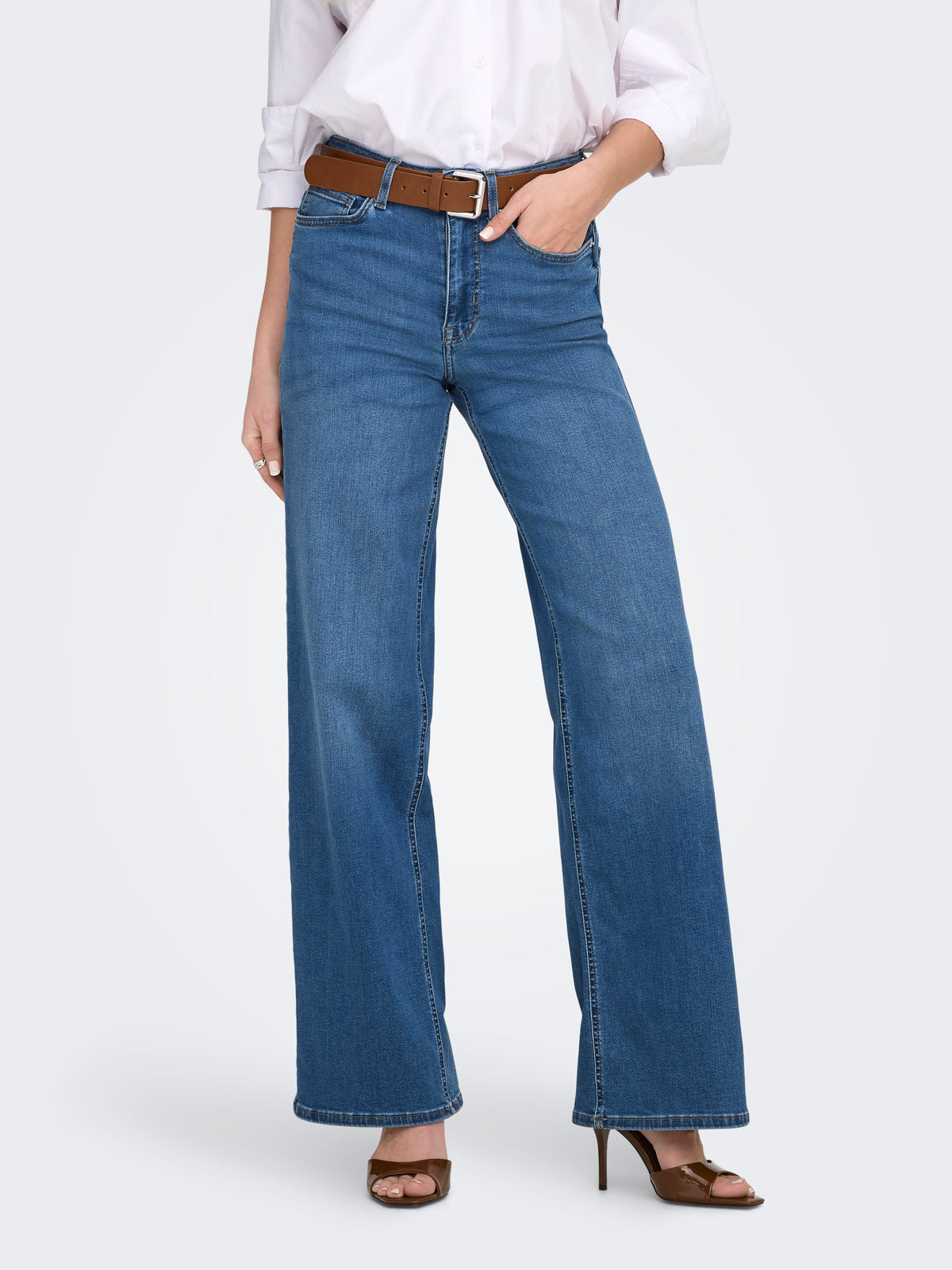 ONLMADISON BLUSH HW WIDE DNM DOT372 NOOS