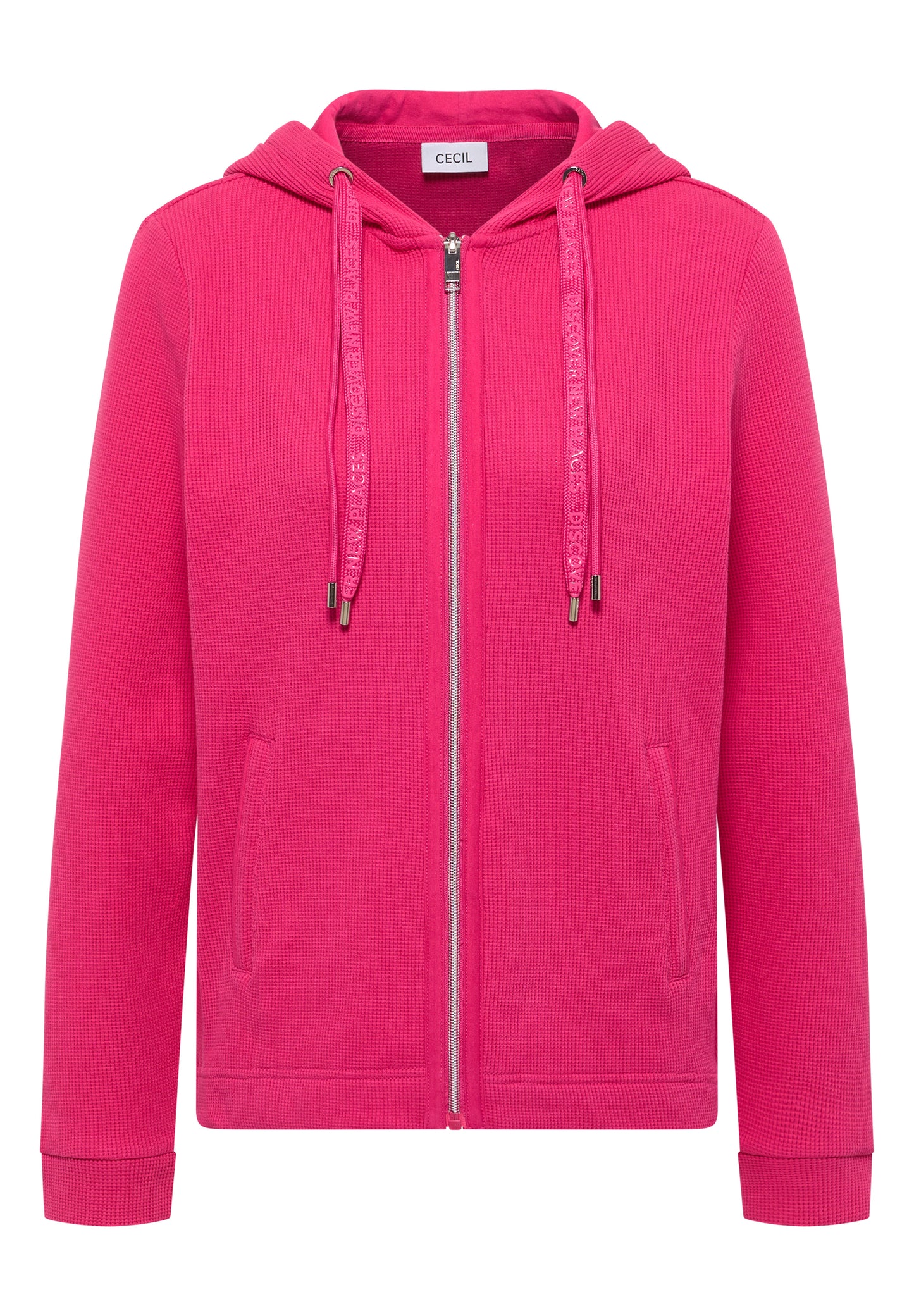 Langarm Jacke mit Kapuze und Taschen