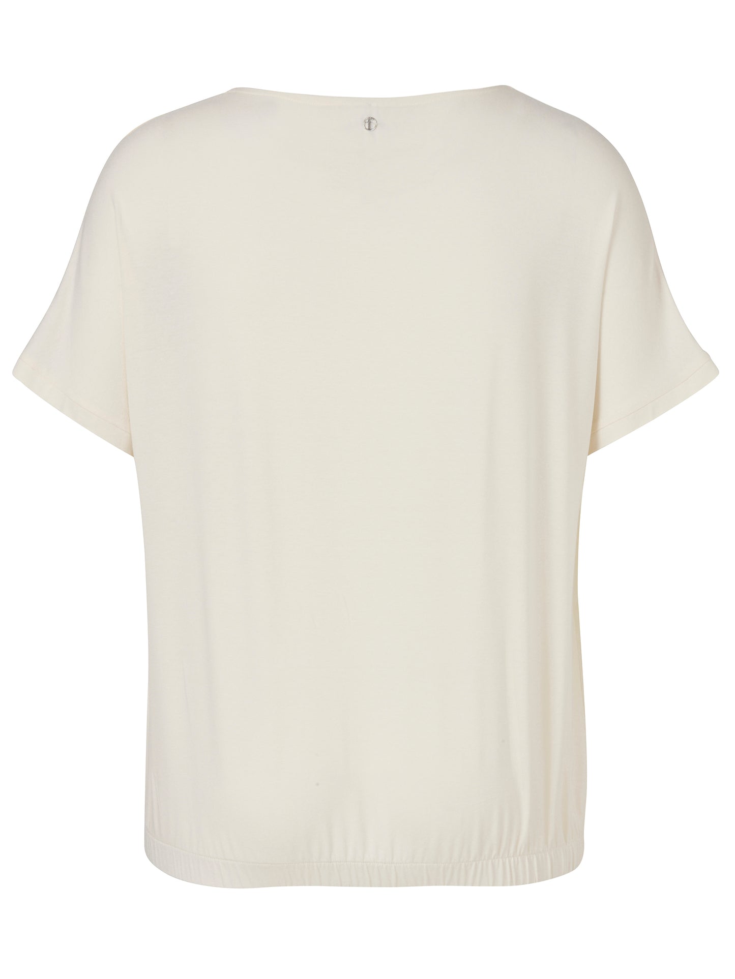 Bluse V-Ausschnitt ohne Arm Materialmix