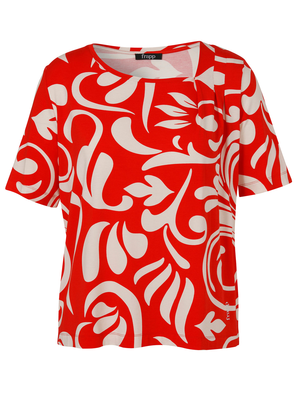 T-Shirt Asymmetrischer Ausschnitt 1/2 Arm Druck