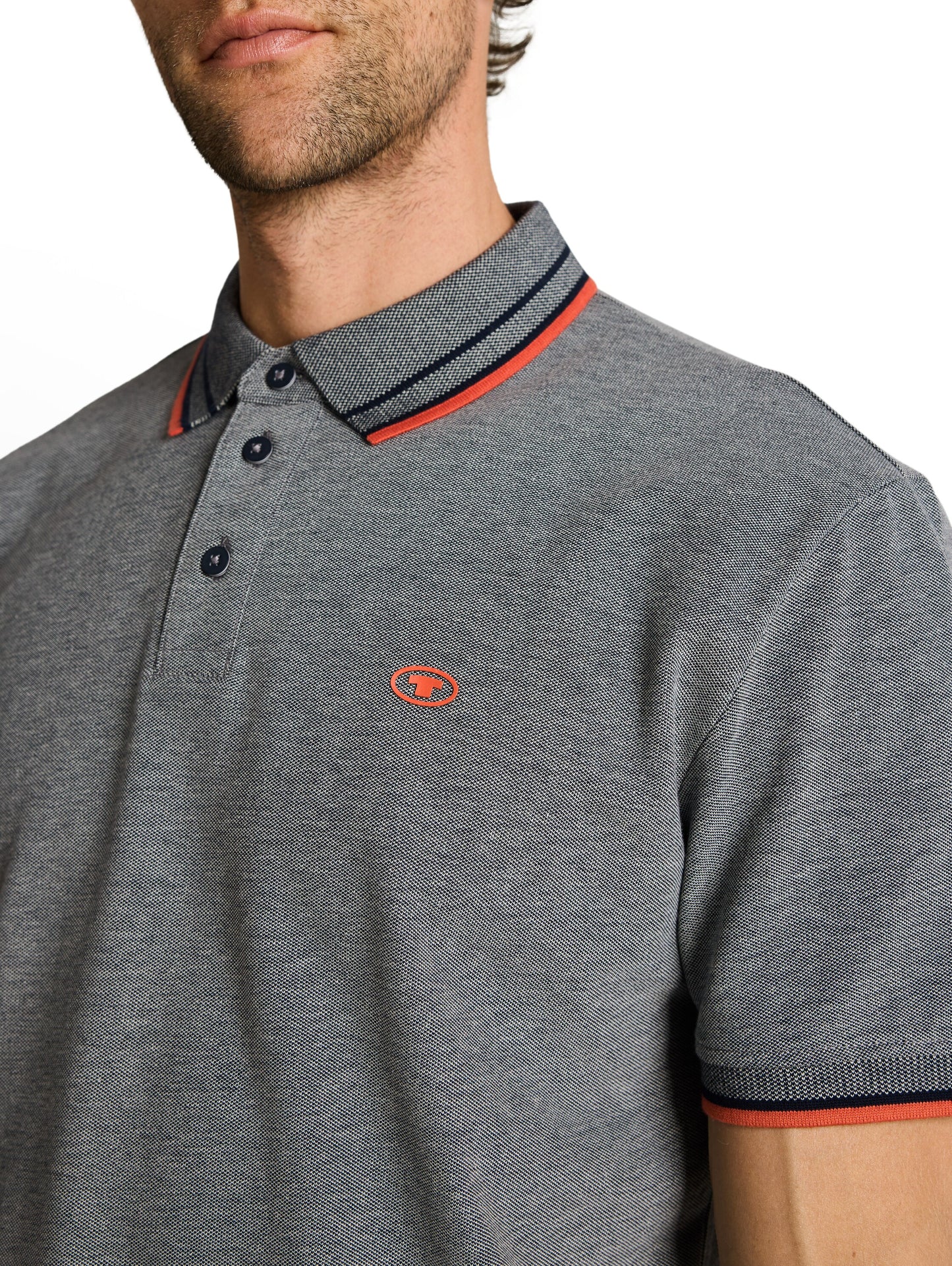 Piqué Poloshirt mit Logo-Print