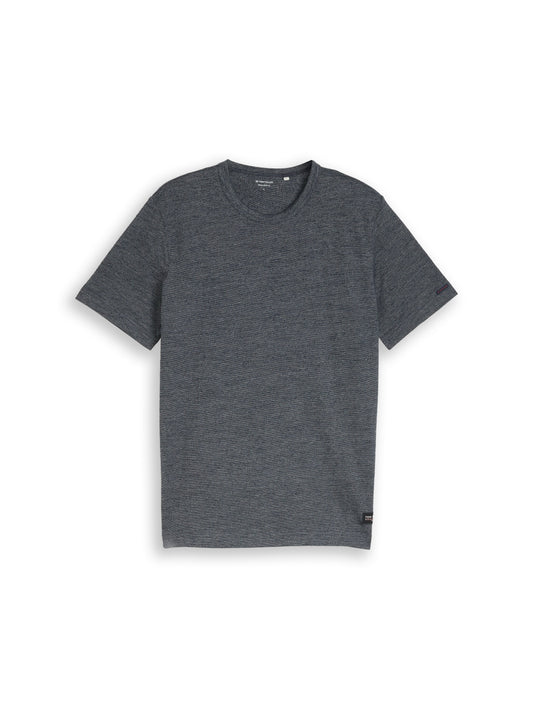 T-Shirt in Melange-Optik