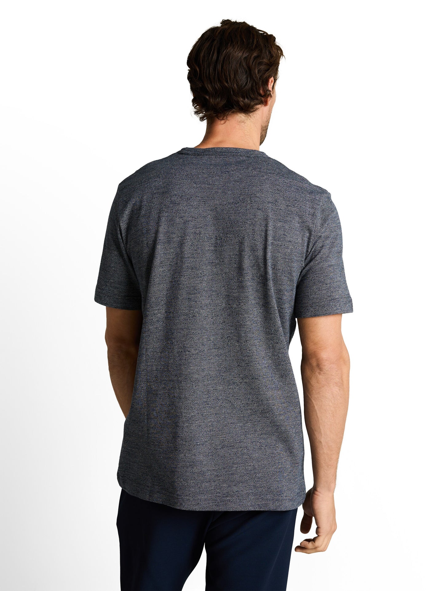 T-Shirt in Melange-Optik