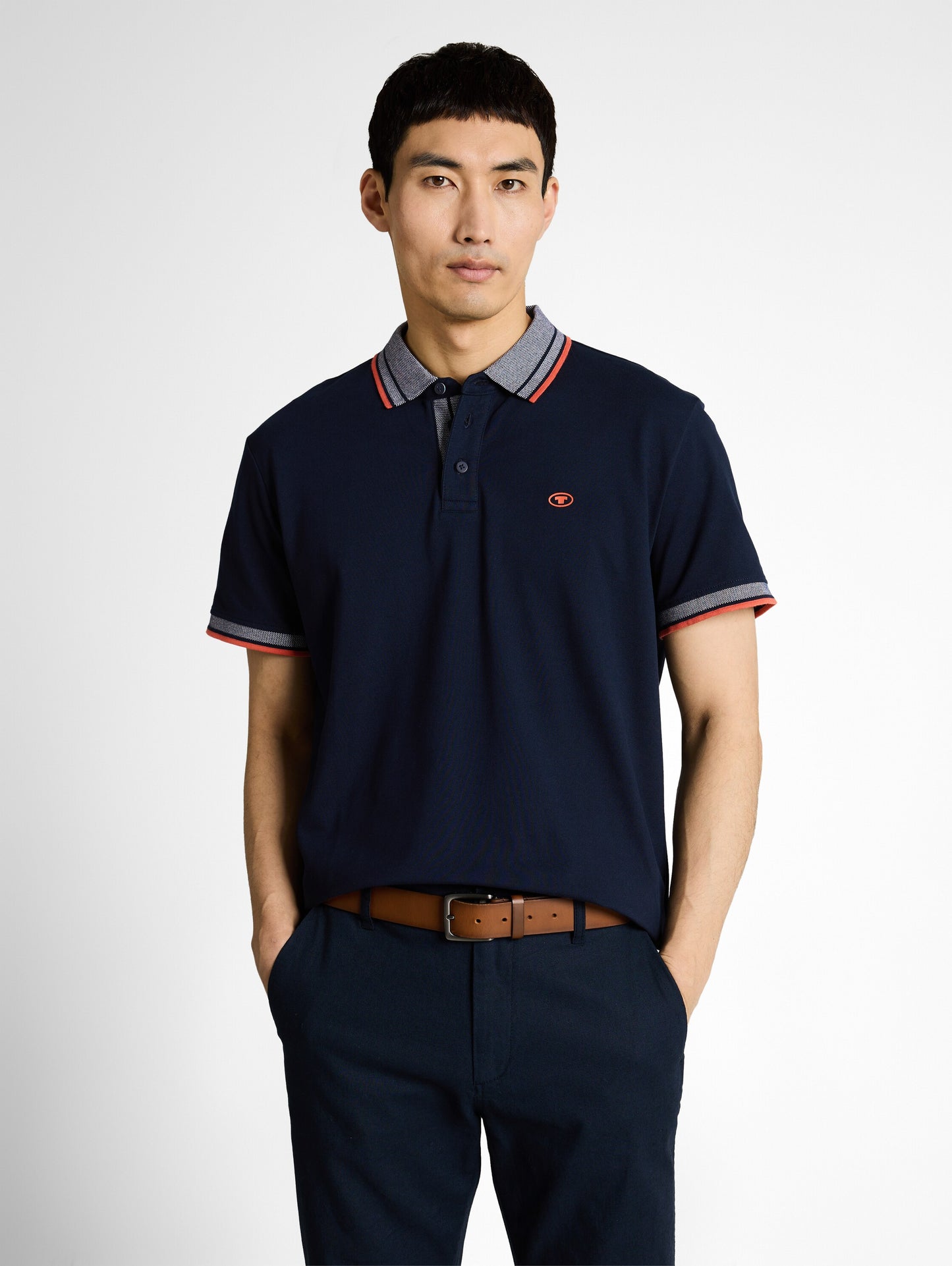 Piqué Poloshirt mit Logo-Print