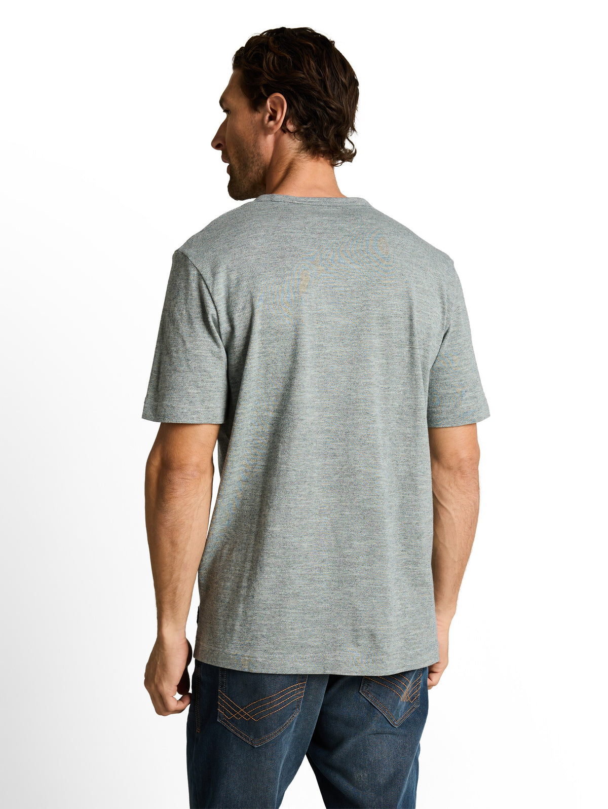 T-Shirt in Melange-Optik