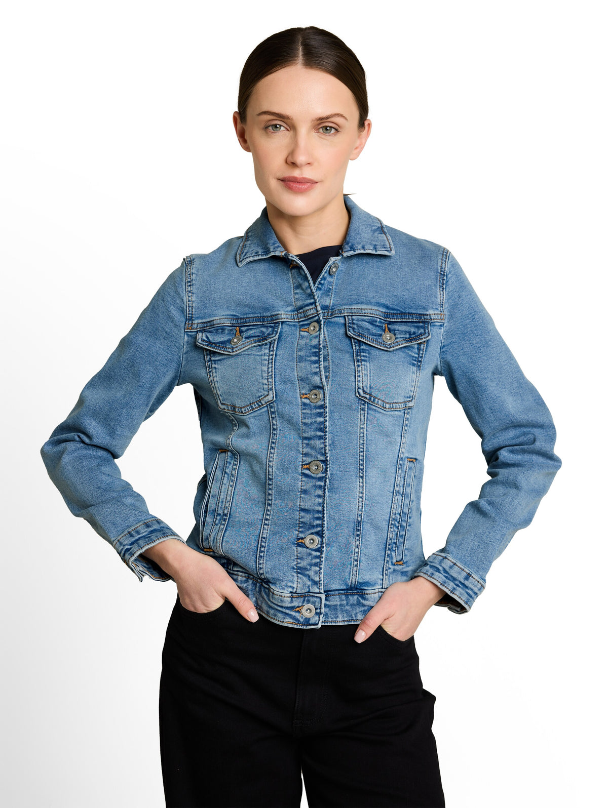 Jeansjacke mit Eingriffstaschen