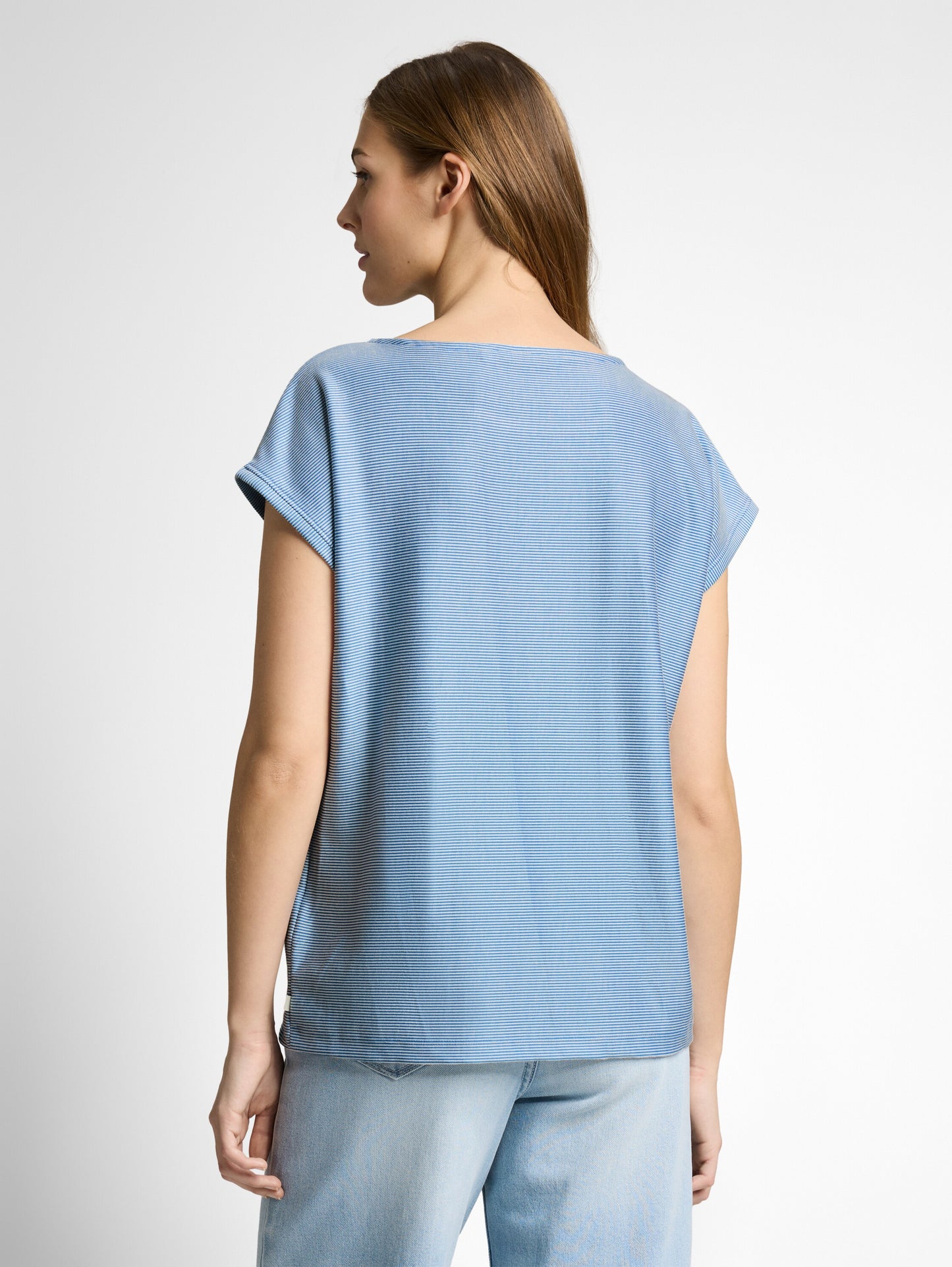 Loose Fit T-Shirt mit Streifenmuster