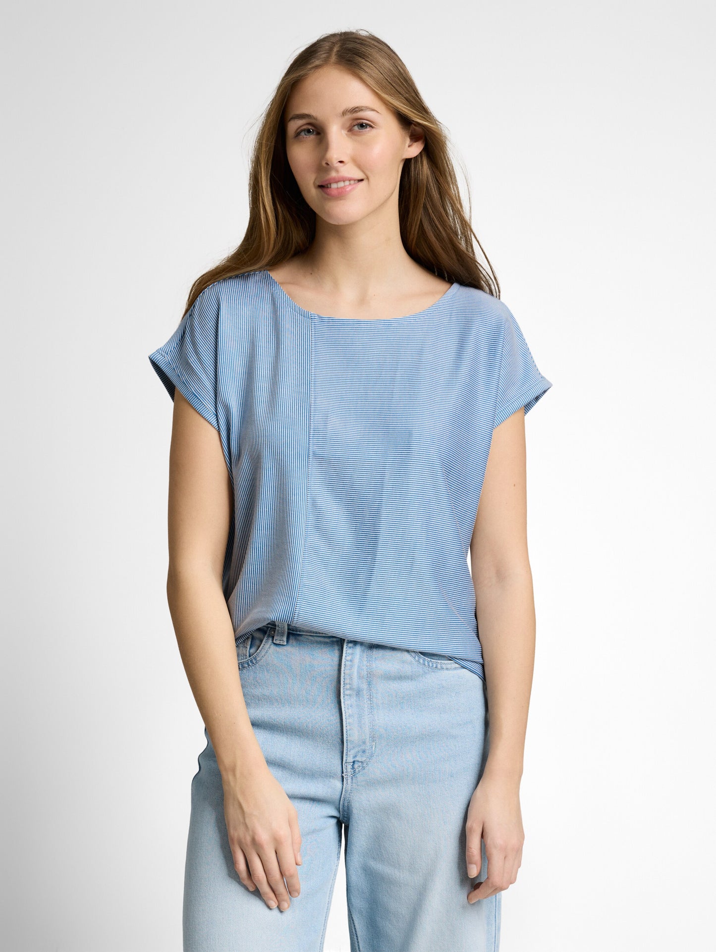 Loose Fit T-Shirt mit Streifenmuster