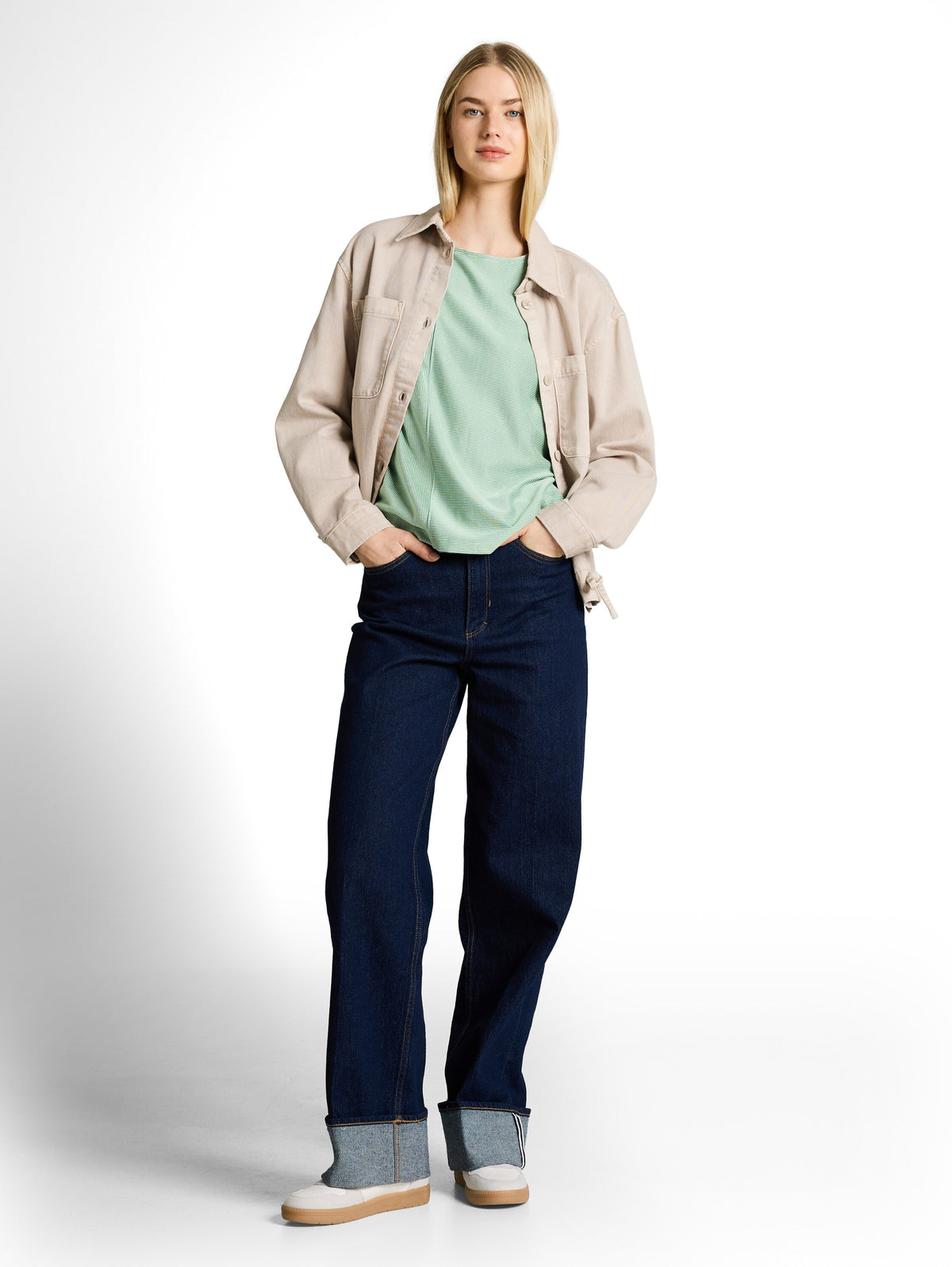 Loose Fit T-Shirt mit Streifenmuster