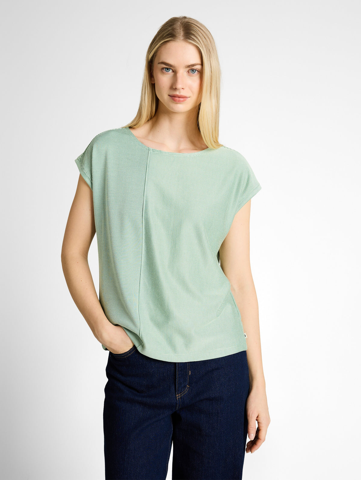 Loose Fit T-Shirt mit Streifenmuster