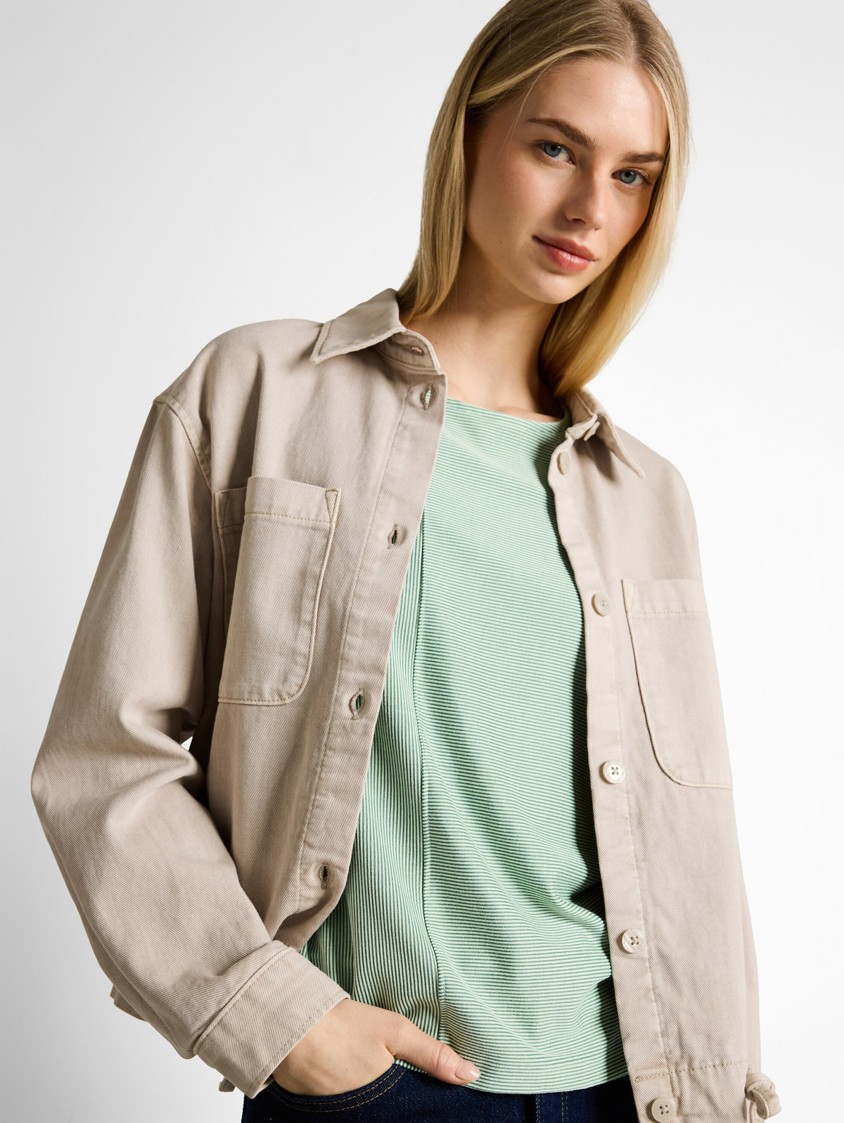 Loose Fit T-Shirt mit Streifenmuster