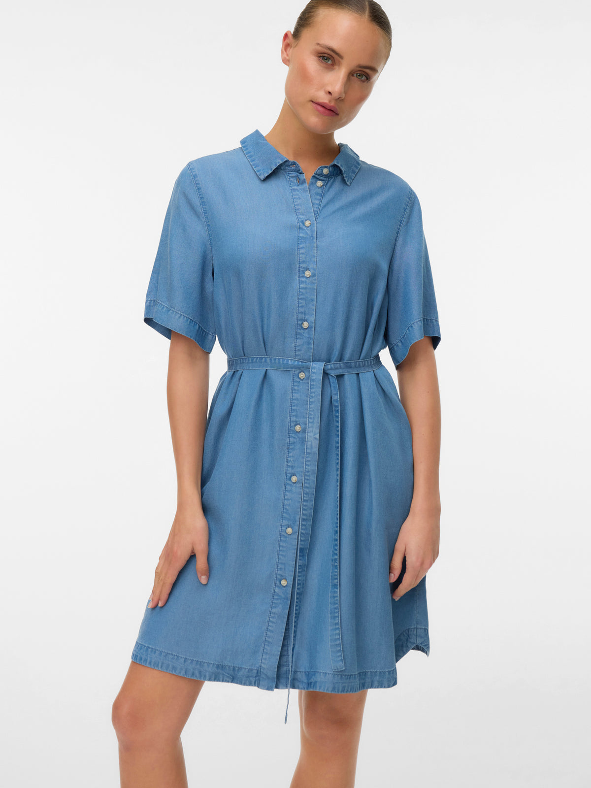 VMBREE SS SHORT TENCEL SHIRT DRESS