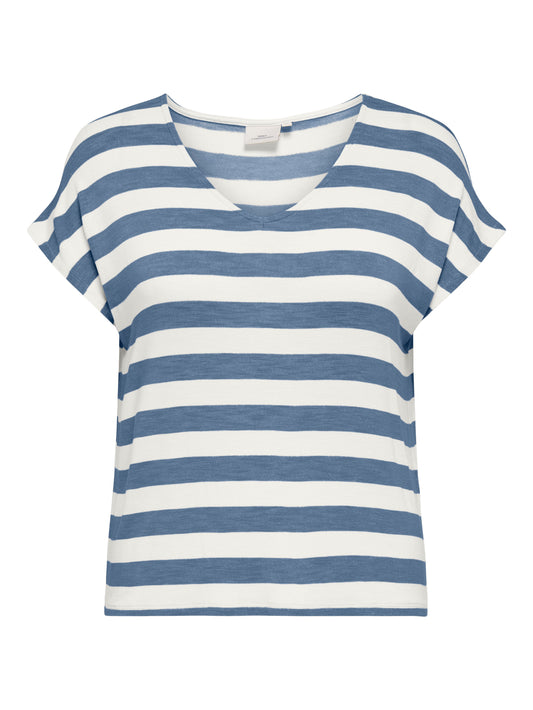 CARLIRA S/S V-NECK TOP JRS NOOS