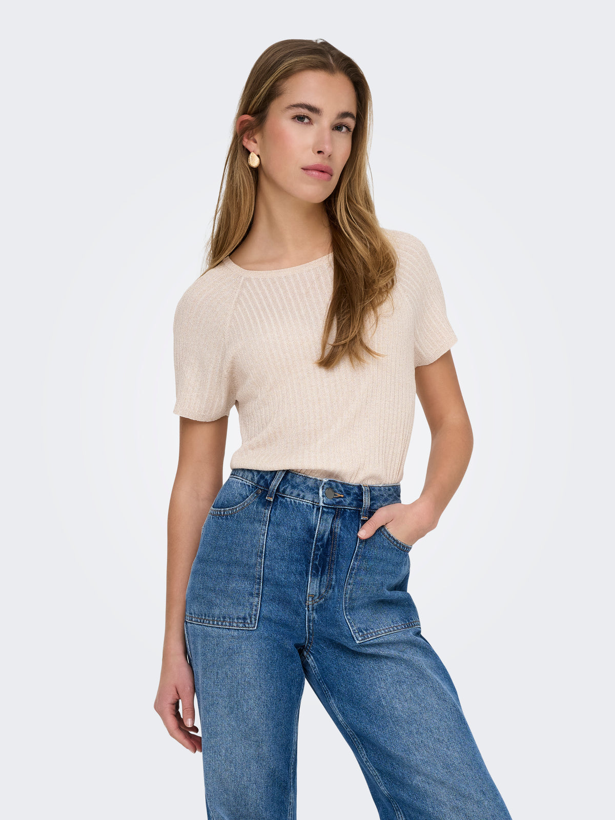 JDYBODILLA S/S GLITTER PULLOVER KNT NOOS