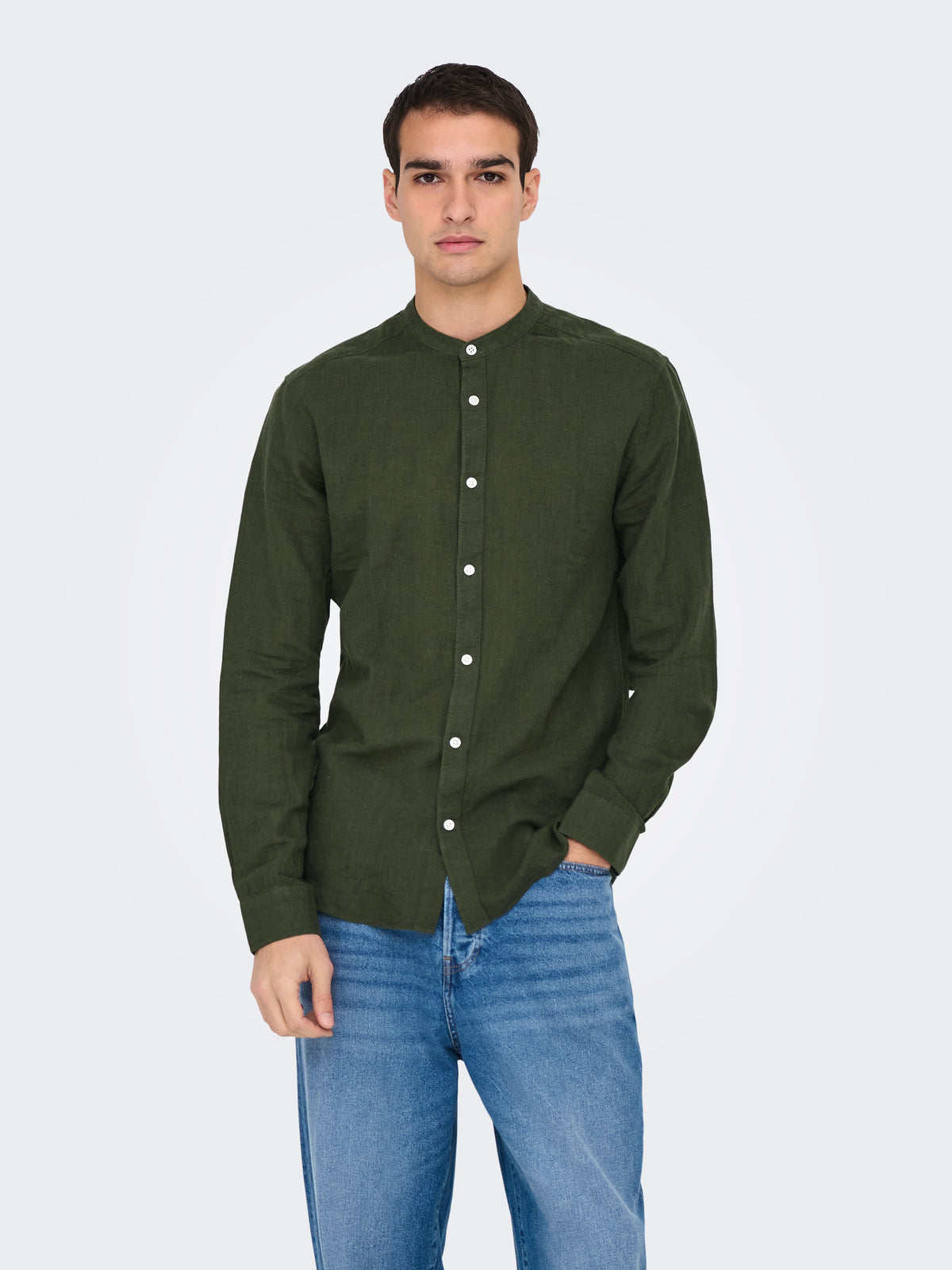ONSCAIDEN LIFE LS LINEN BLEND MAO NOOS