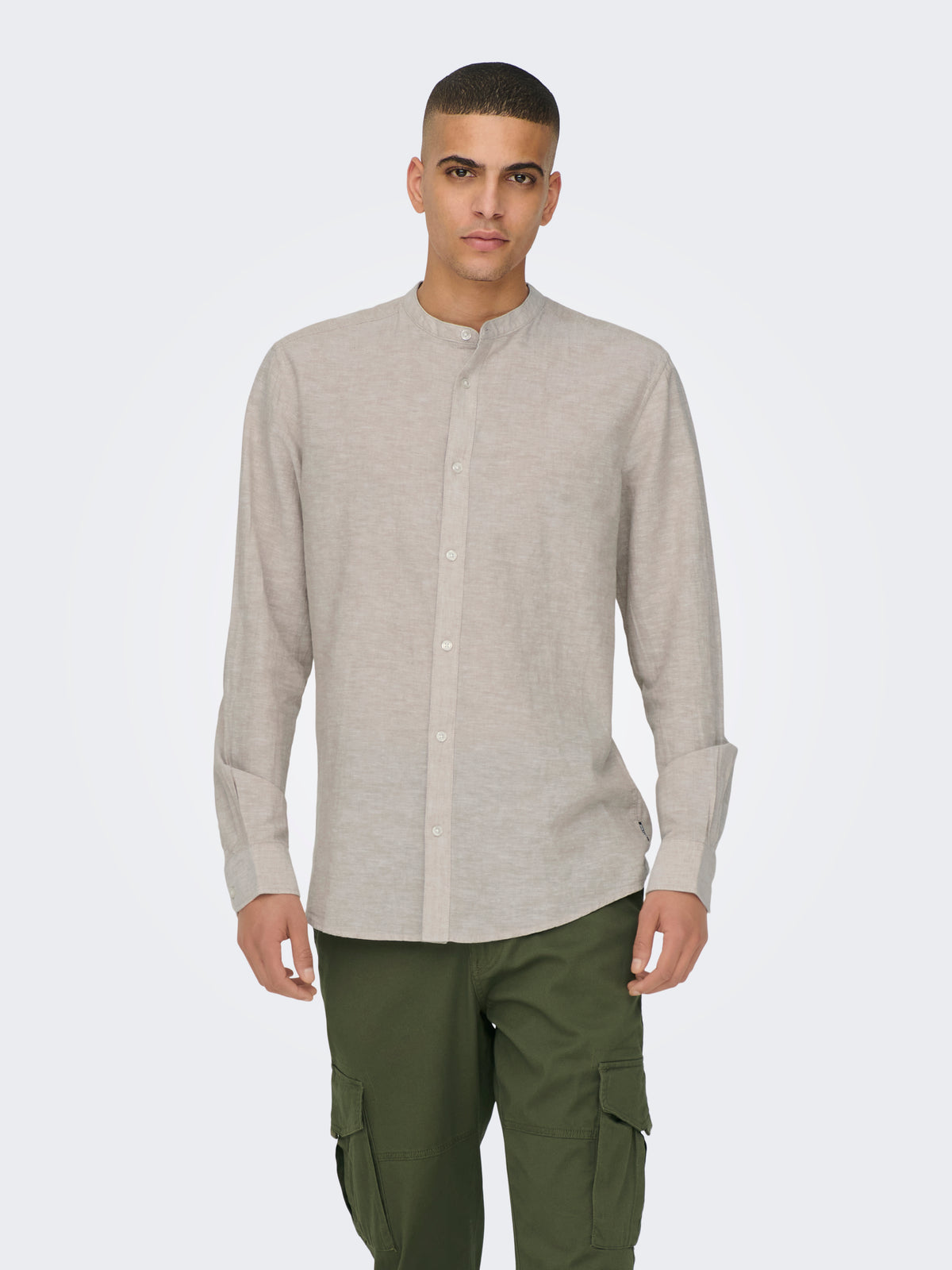 ONSCAIDEN LIFE LS LINEN BLEND MAO NOOS