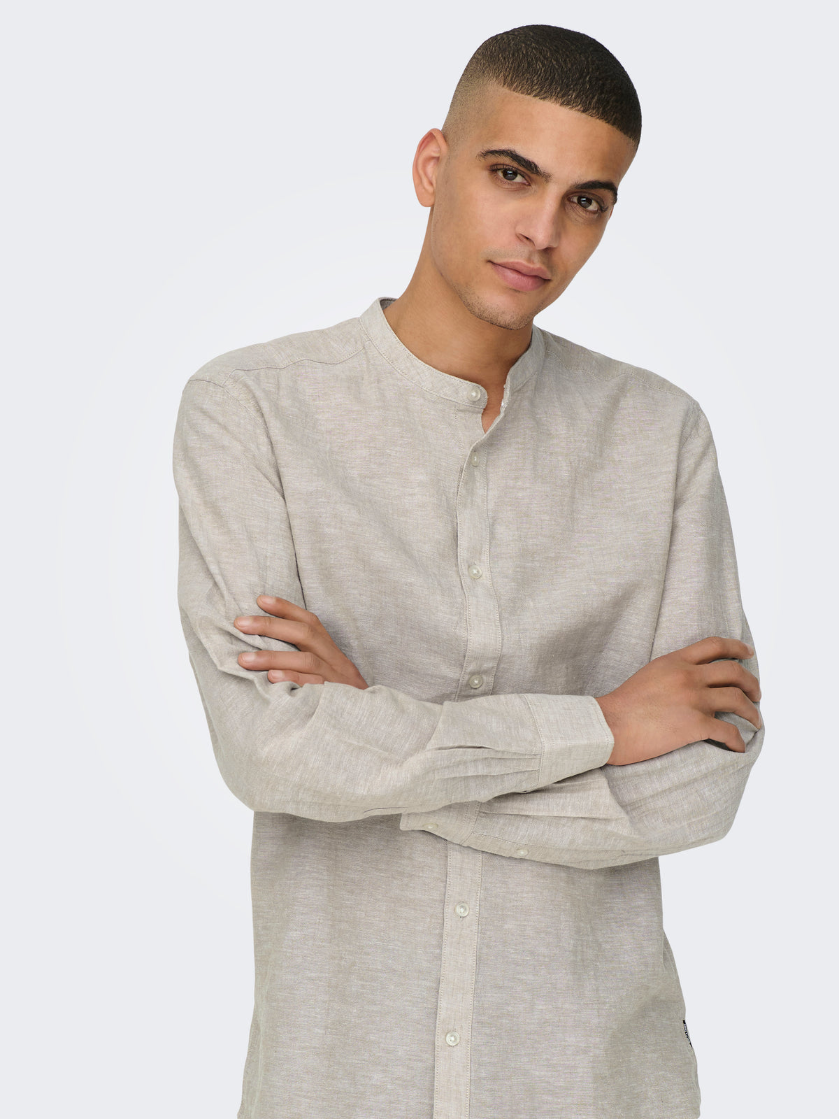 ONSCAIDEN LIFE LS LINEN BLEND MAO NOOS