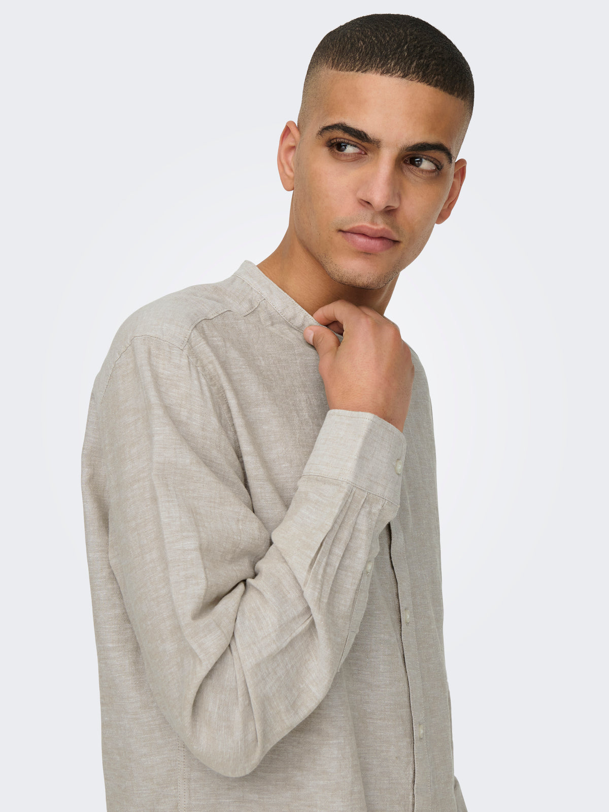 ONSCAIDEN LIFE LS LINEN BLEND MAO NOOS