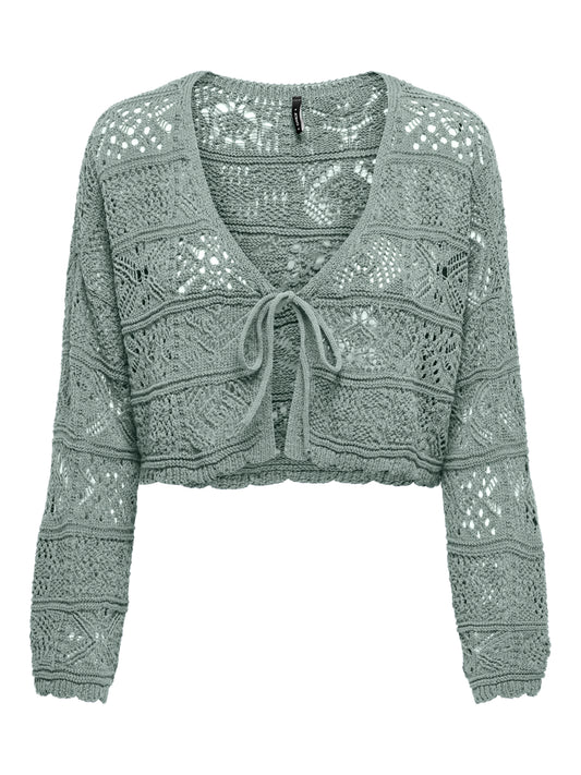 ONLBEACH 7/8 TIE CARDIGAN KNT NOOS