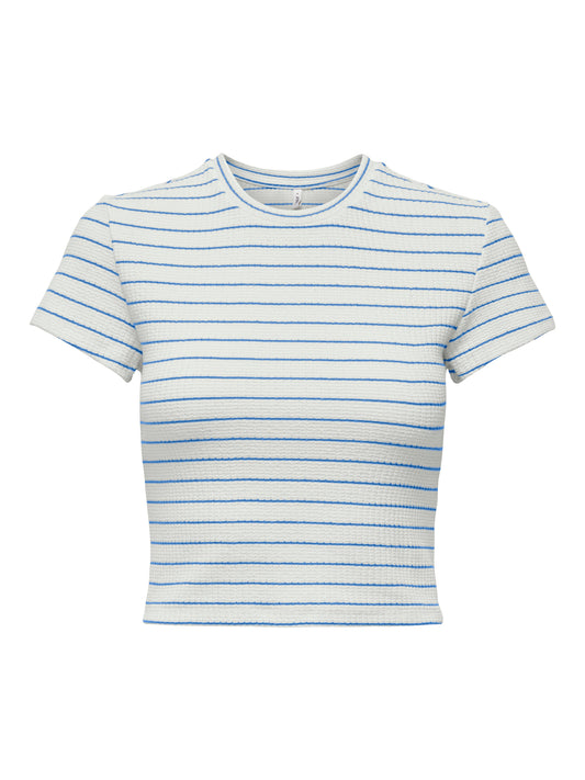 ONLANITS S/S O-NECK CROPPED TOP JRS