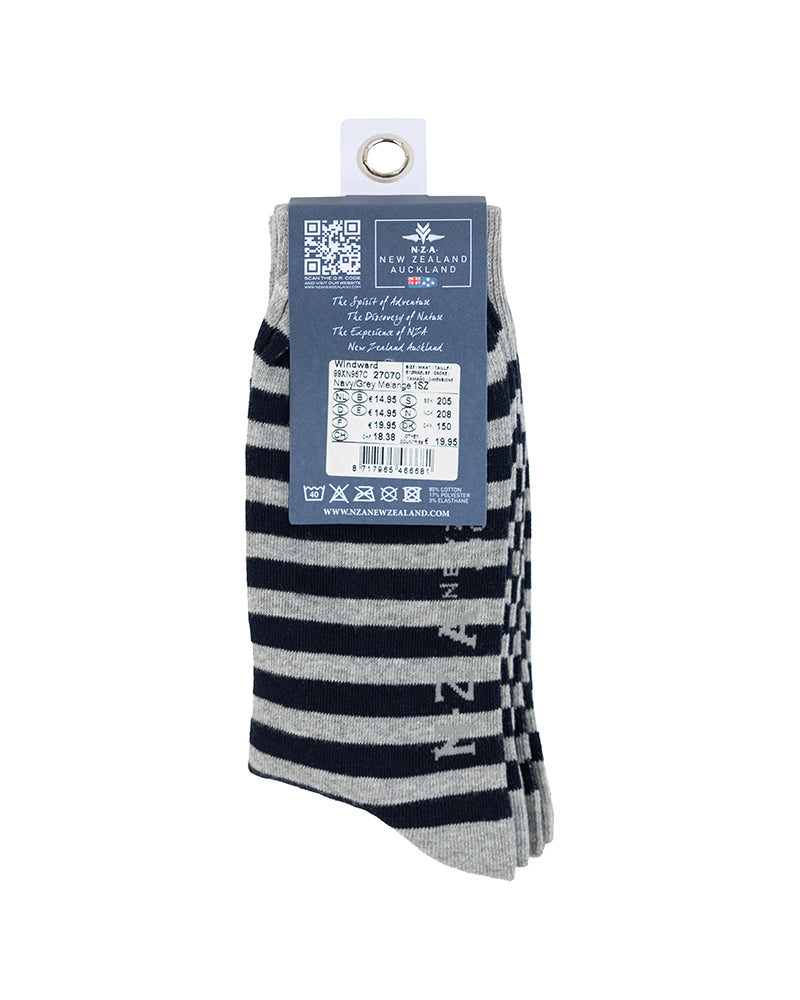 2-pack socks, NAVY/GREY MELANGE