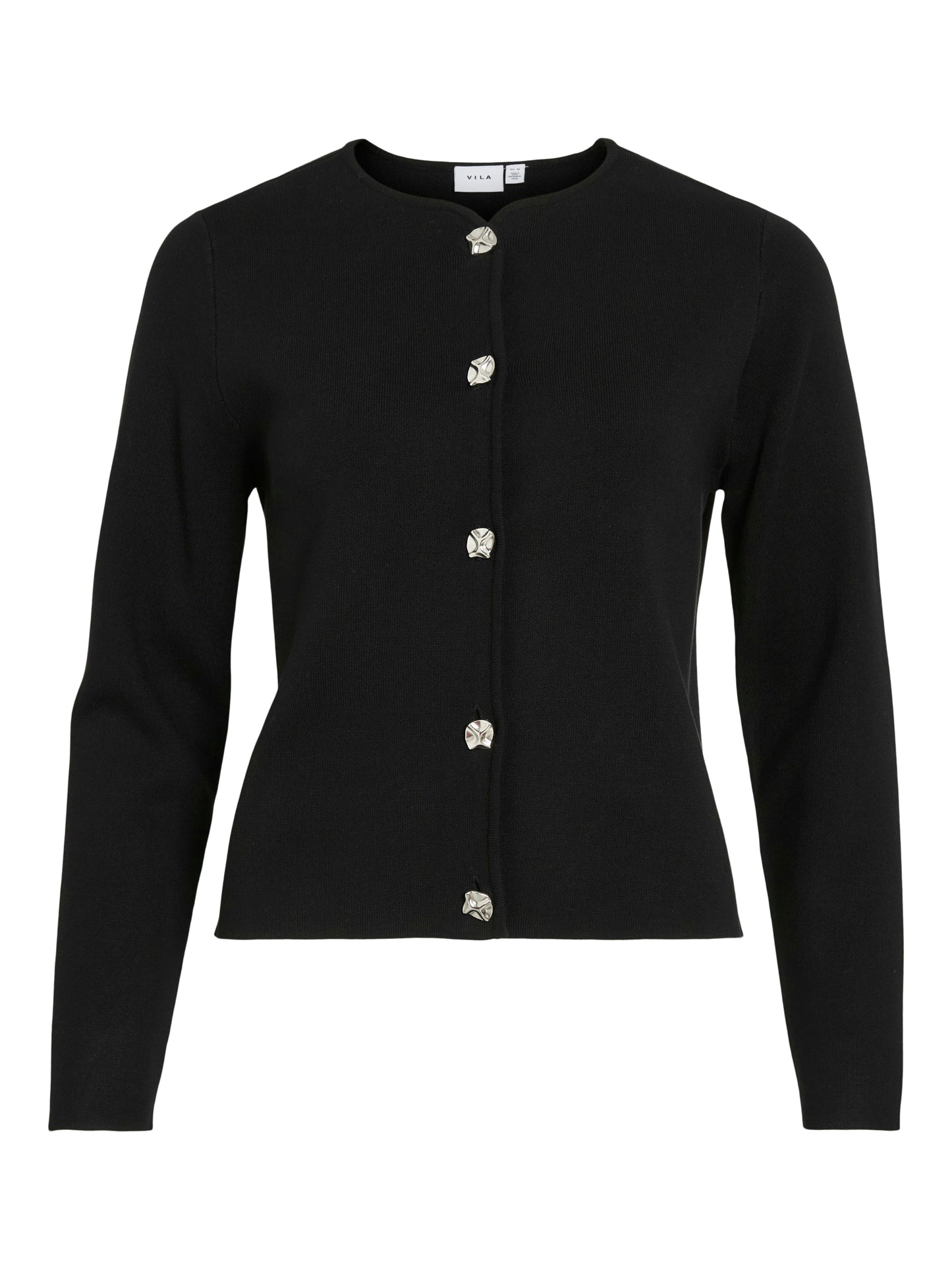 VISWAY O-NECK L/S BUTTON KNIT CARDIGAN