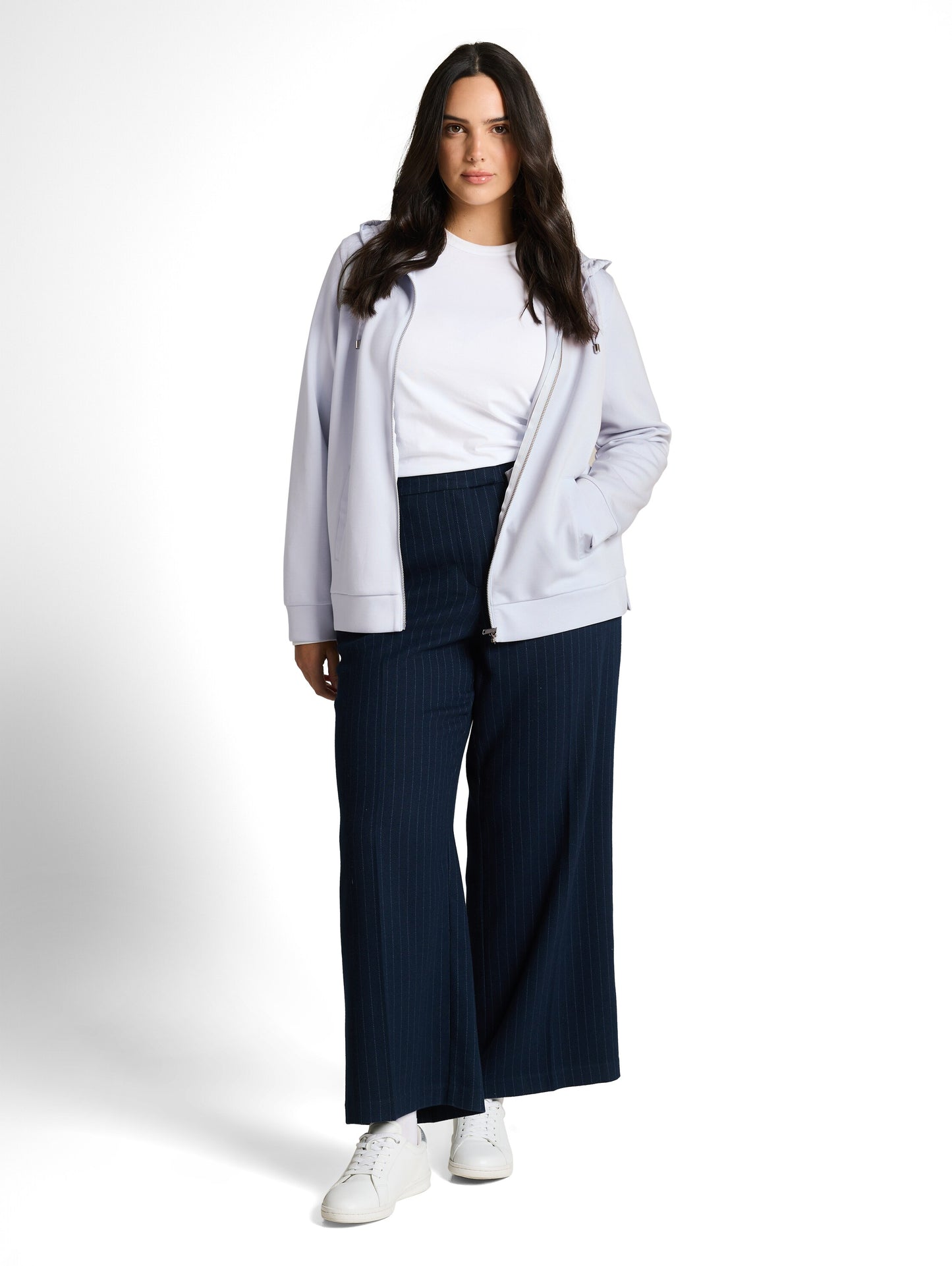 Plus Size - Hoodie Sweatjacke aus Scuba