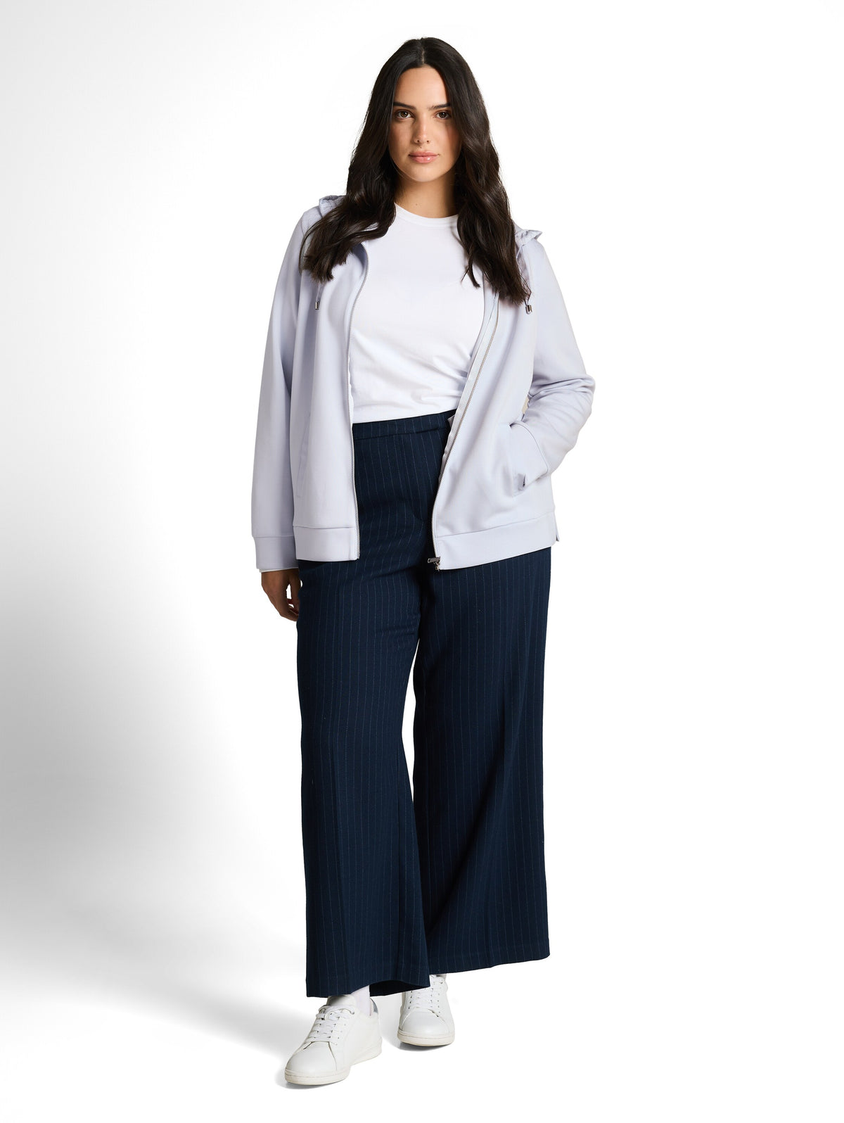Plus Size - Hoodie Sweatjacke aus Scuba