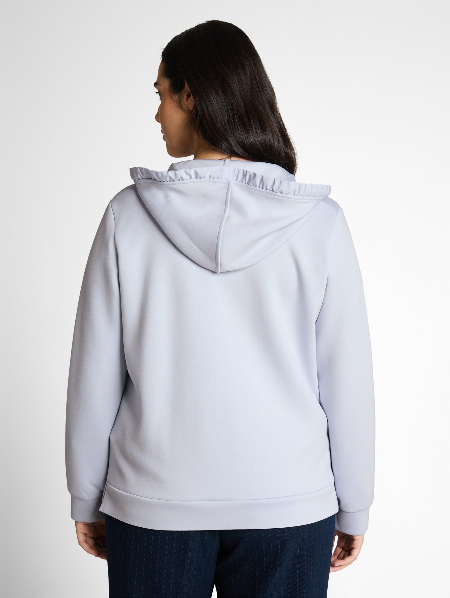 Plus Size - Hoodie Sweatjacke aus Scuba